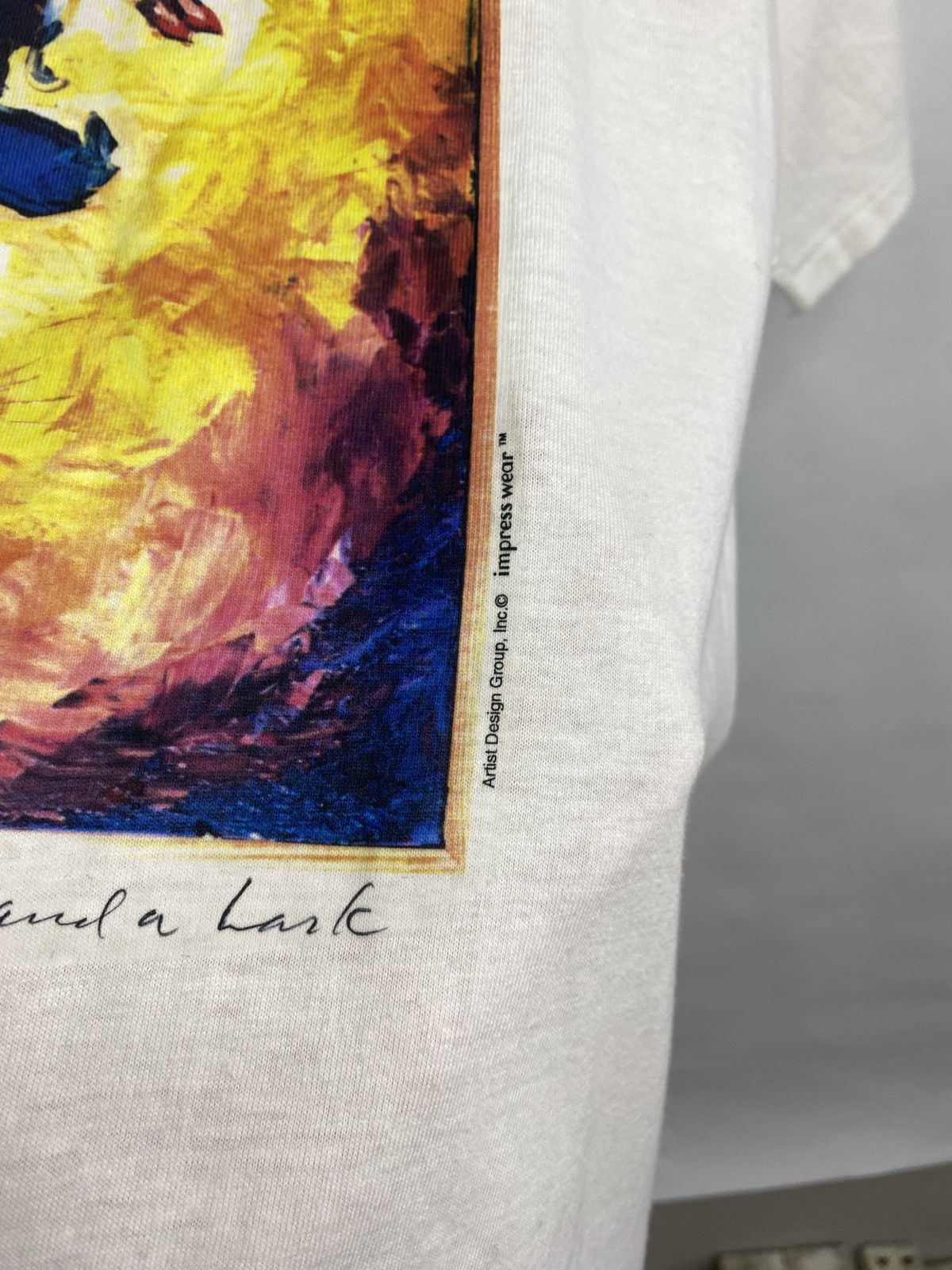 Hanes Vintage 90s James Michalopoulos T-shirt Monet style rare Y2K Size US XL / EU 56 / 4 - 9 Thumbnail
