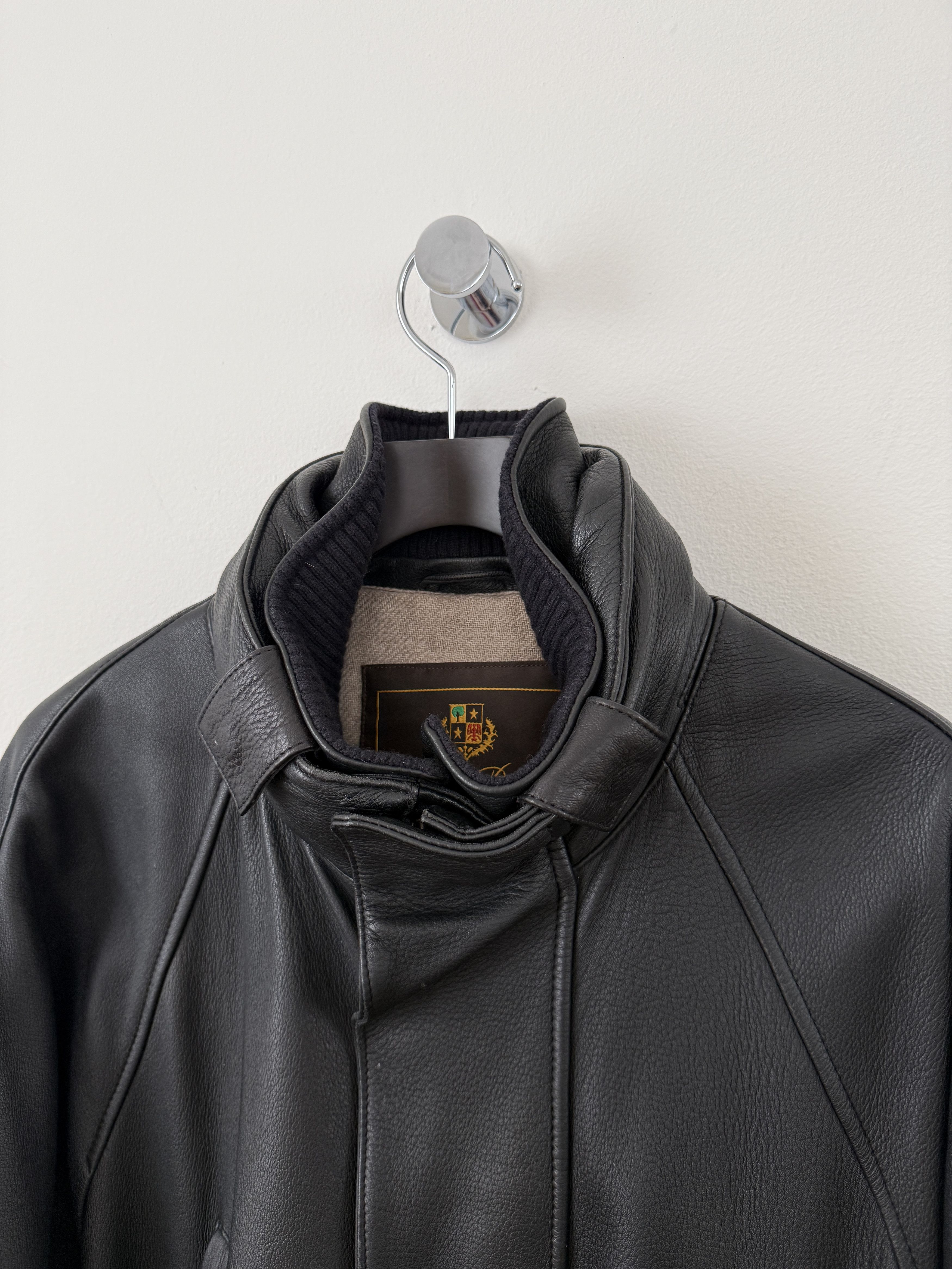 Loro Piana Leather Cashmere Lined Jacket Size US XXL / EU 58 / 5 - 6 Thumbnail