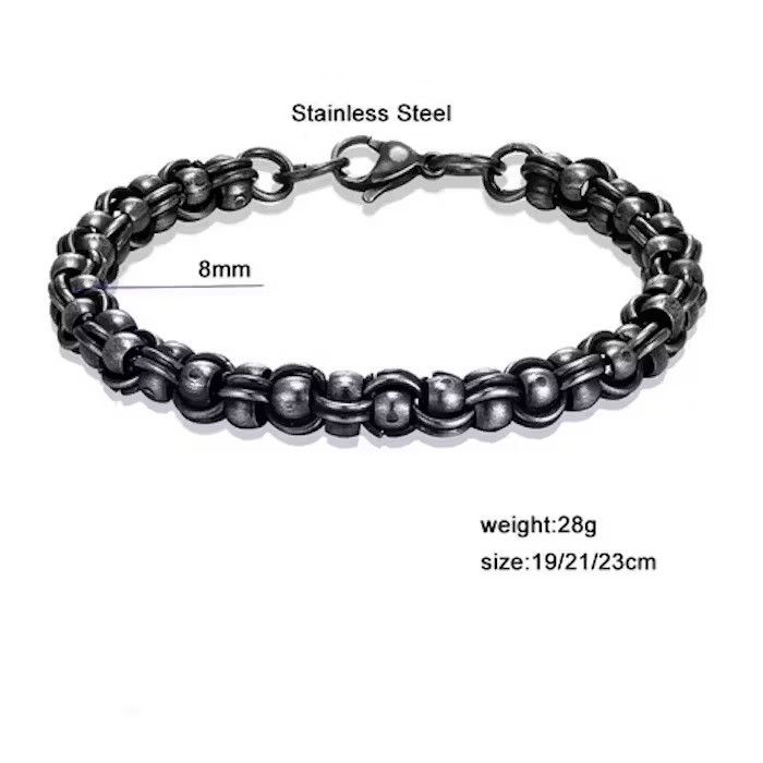 Jewelry Vintage Biker Link Chain Bracelet Size ONE SIZE - 3 Thumbnail
