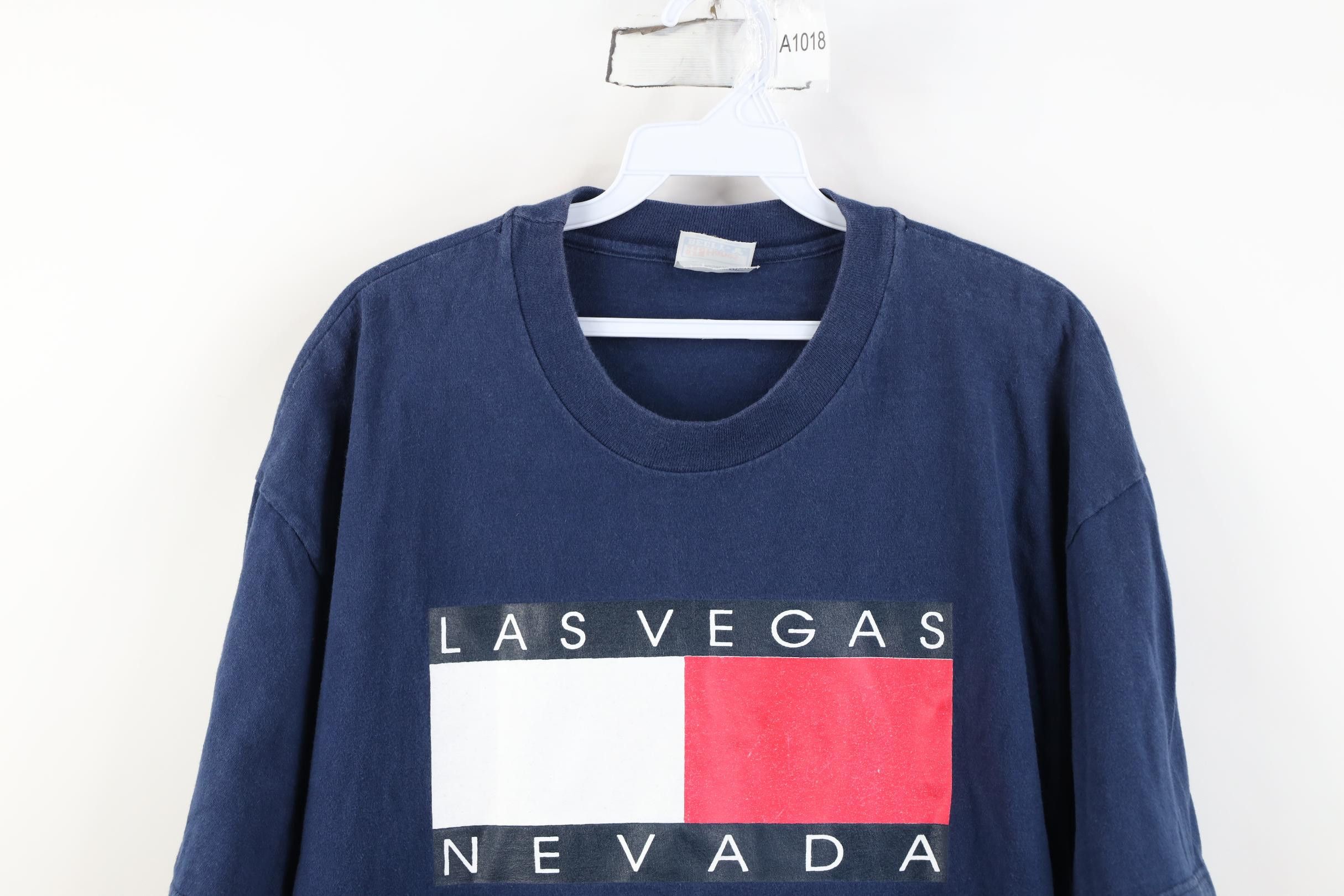 Vintage Vintage 90s Streetwear Tommy Flag Las Vegas Nevada T-Shirt Size US XL / EU 56 / 4 - 2 Thumbnail