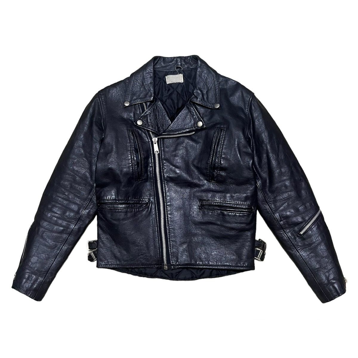 Japanese Brand Vintage Double Collar Punk Leather Jacket Size US XS / EU 42 / 0 - 1 Thumbnail
