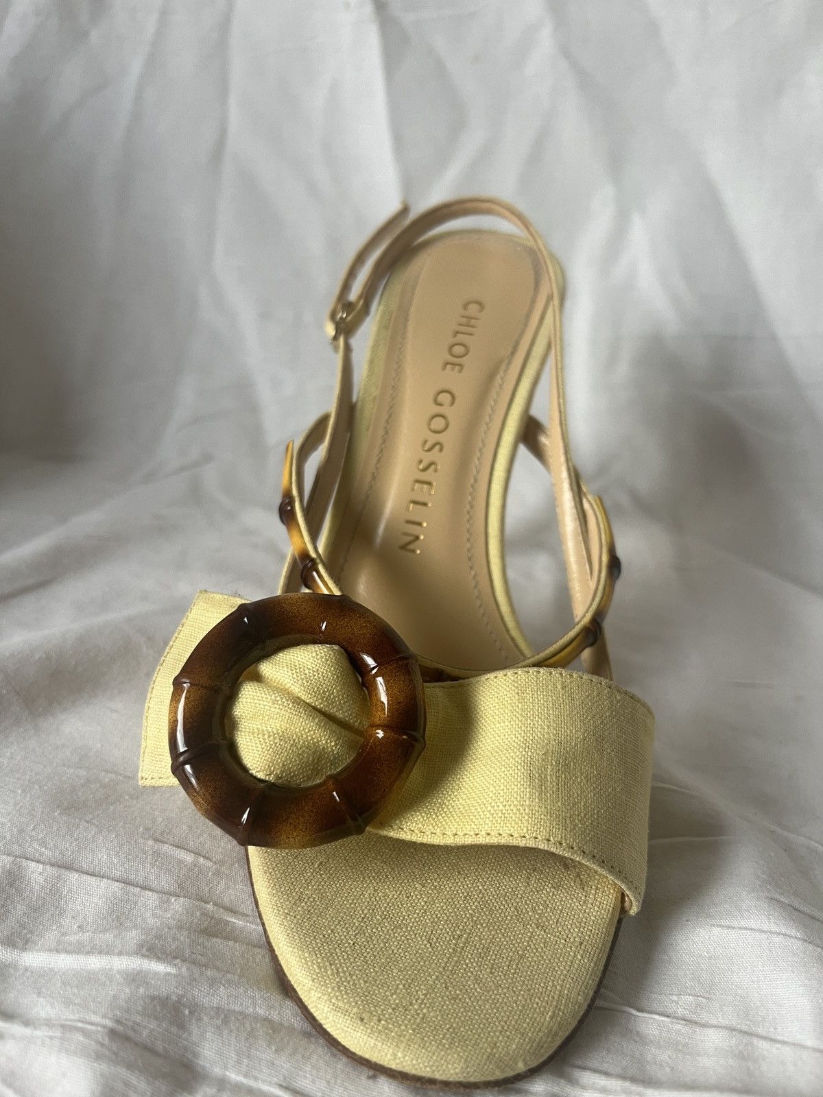 Vintage Chloe gosselin yellow bamboo heels Size US 5.5 / IT 35.5 - 12 Thumbnail