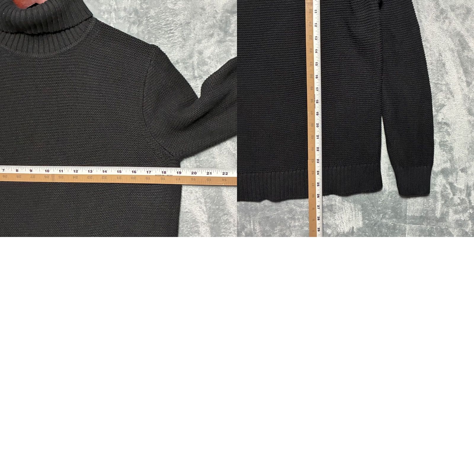 J.Crew J. Crew Black Textured Knit Turtleneck Sweater Women's M Long Sleeve Pullover Casual Knitwear Size M / US 6-8 / IT 42-44 - 8 Thumbnail