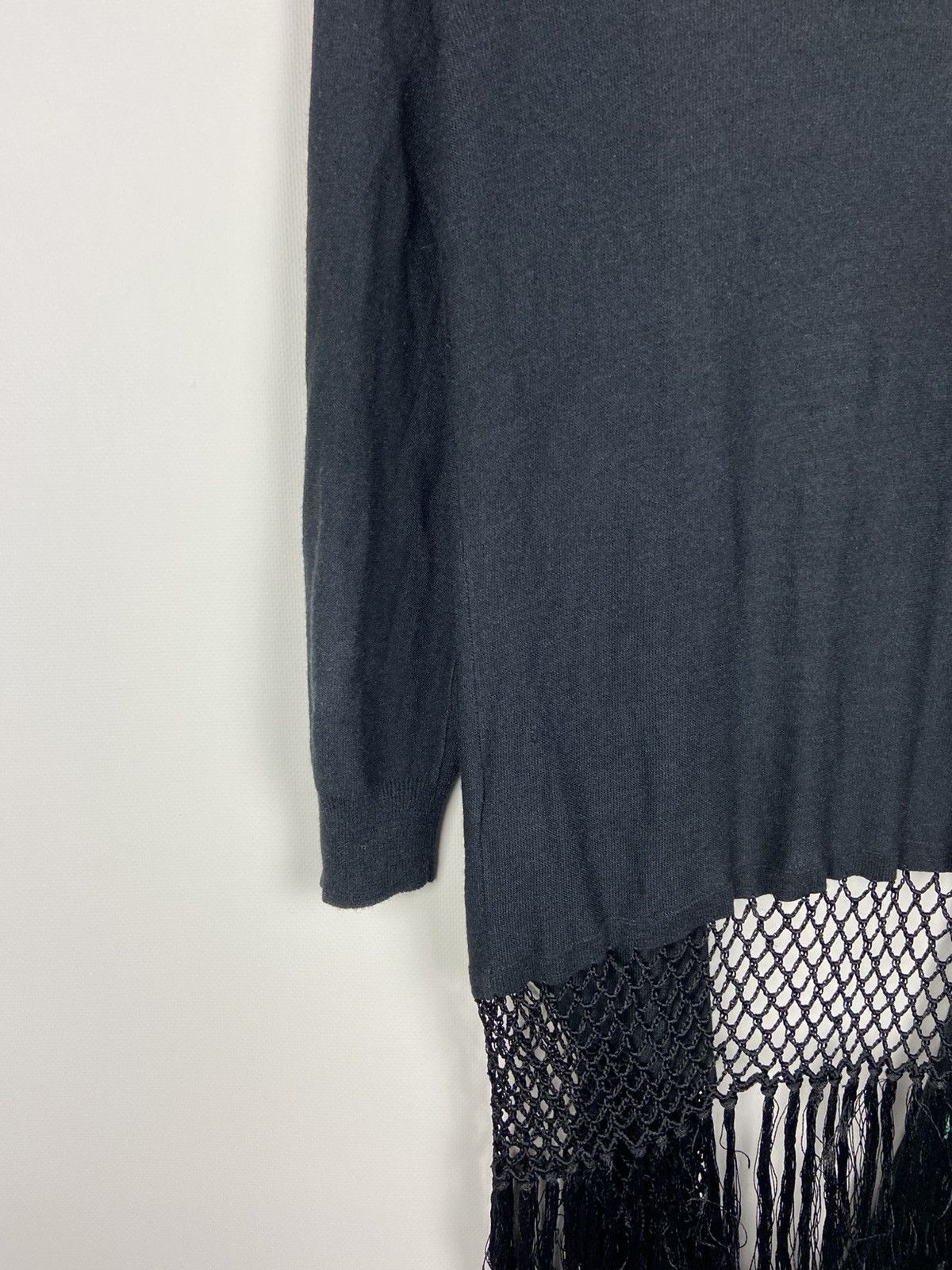 Designer × Kenzo Vintage Kenzo Jeans Silk Knit Fringe Wrap Cardigan Size M / US 6-8 / IT 42-44 - 16 Thumbnail