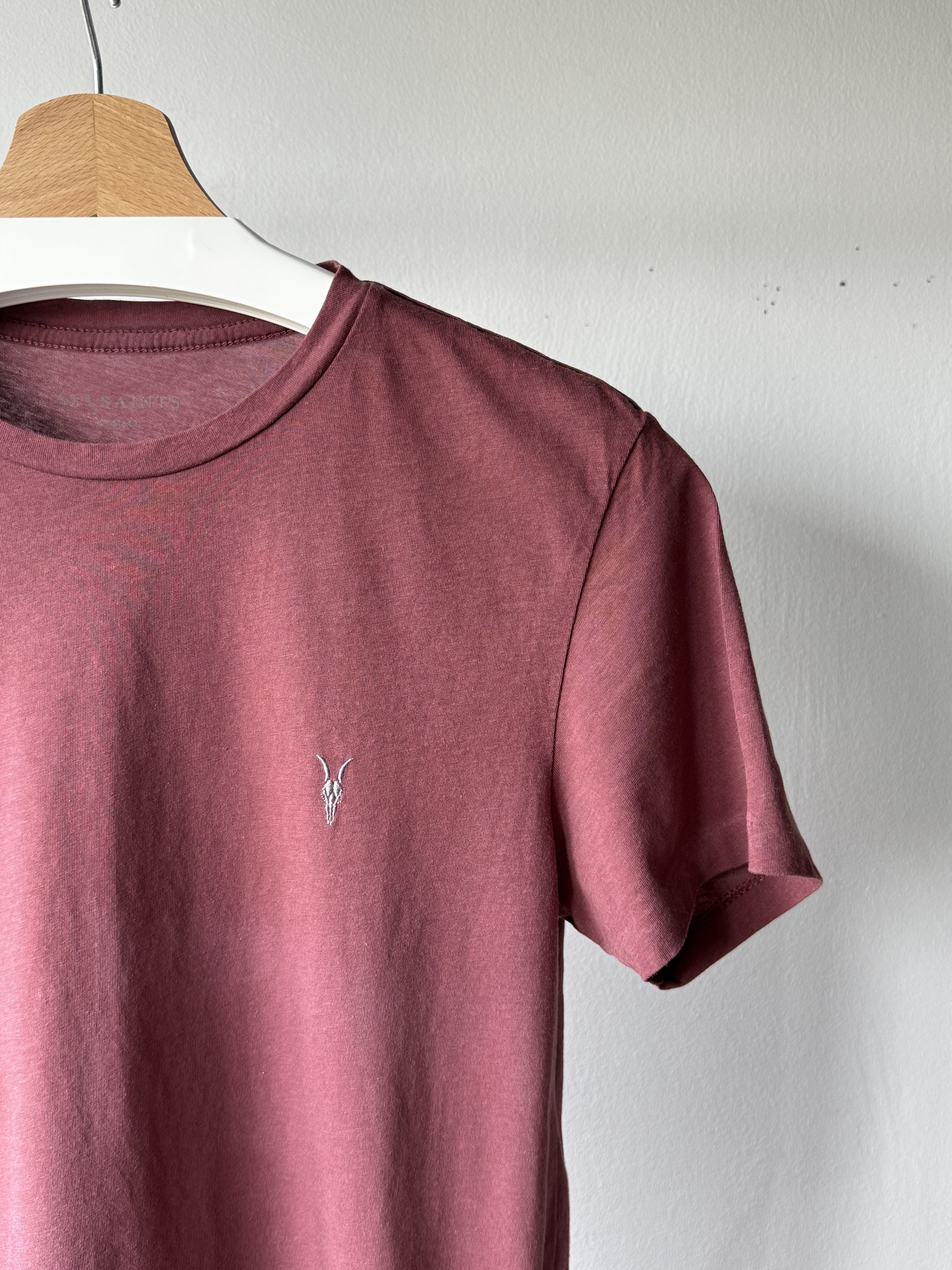 Allsaints Allsaints Tonic SS Crew Neck Burgundy Cotton Logo T-Shirt Size US XS / EU 42 / 0 - 6 Thumbnail