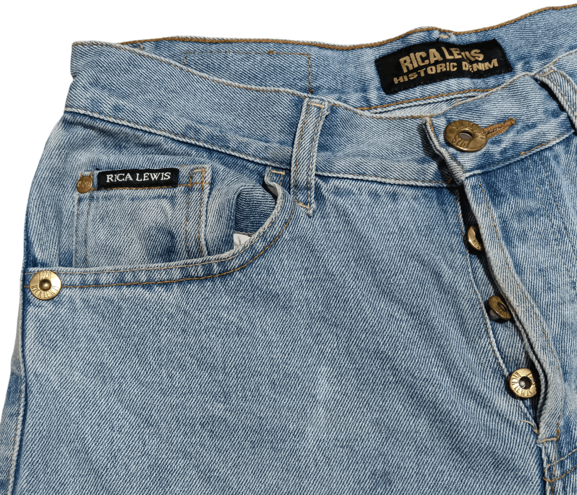 Designer × Japanese Brand × Vintage VINTAGE RICA LEWIS HISTORIC DENIM BUTTON-FLY JEANS Size US 32 / EU 48 - 2 Thumbnail