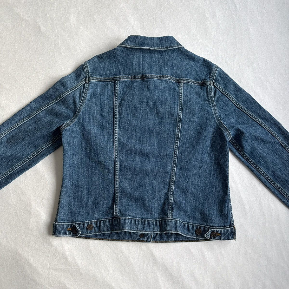 Lands' End Lands’ End Vintage Style Blue Denim Jacket Womens Medium M Size M / US 6-8 / IT 42-44 - 6 Thumbnail
