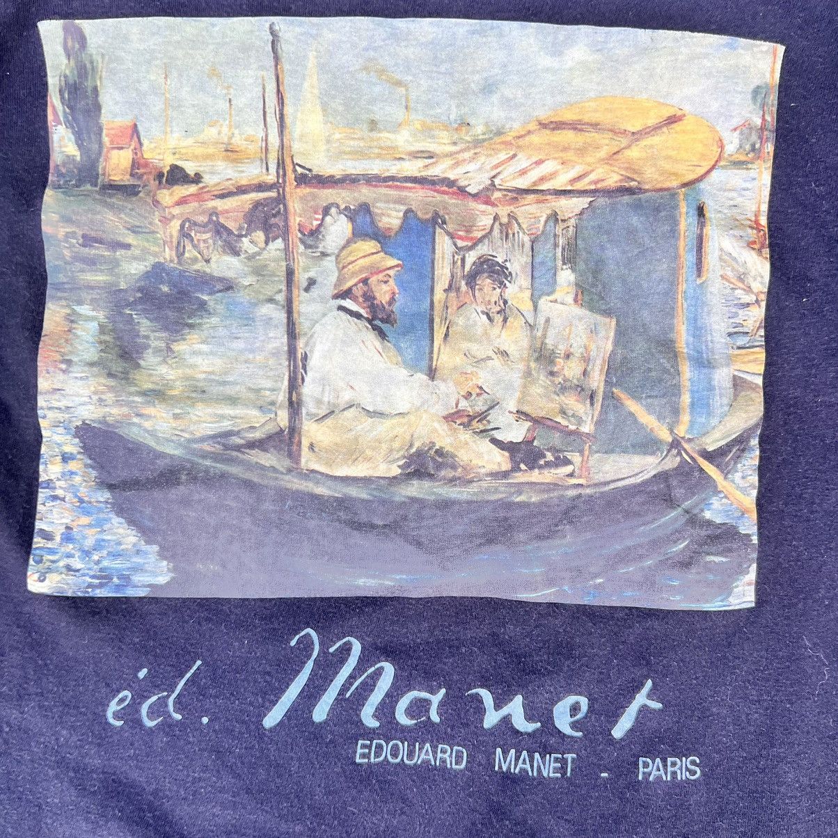 Vintage VTG ART “MANET STUDIO BOAT” Size US L / EU 52-54 / 3 - 2 Thumbnail