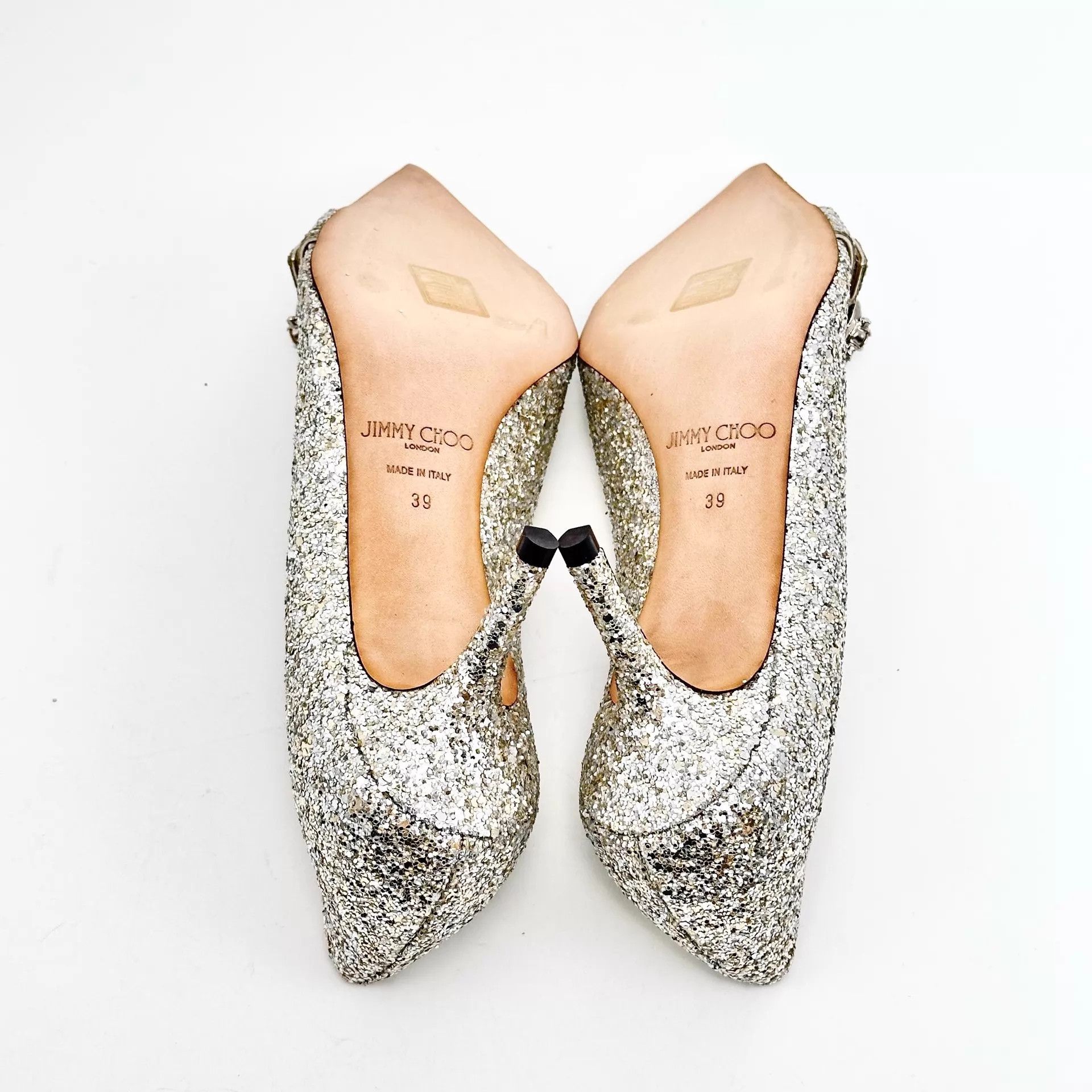 Jimmy Choo Jimmy Choo Silver Sequin Heels 39 Size US 8.5 / IT 38.5 - 4 Thumbnail