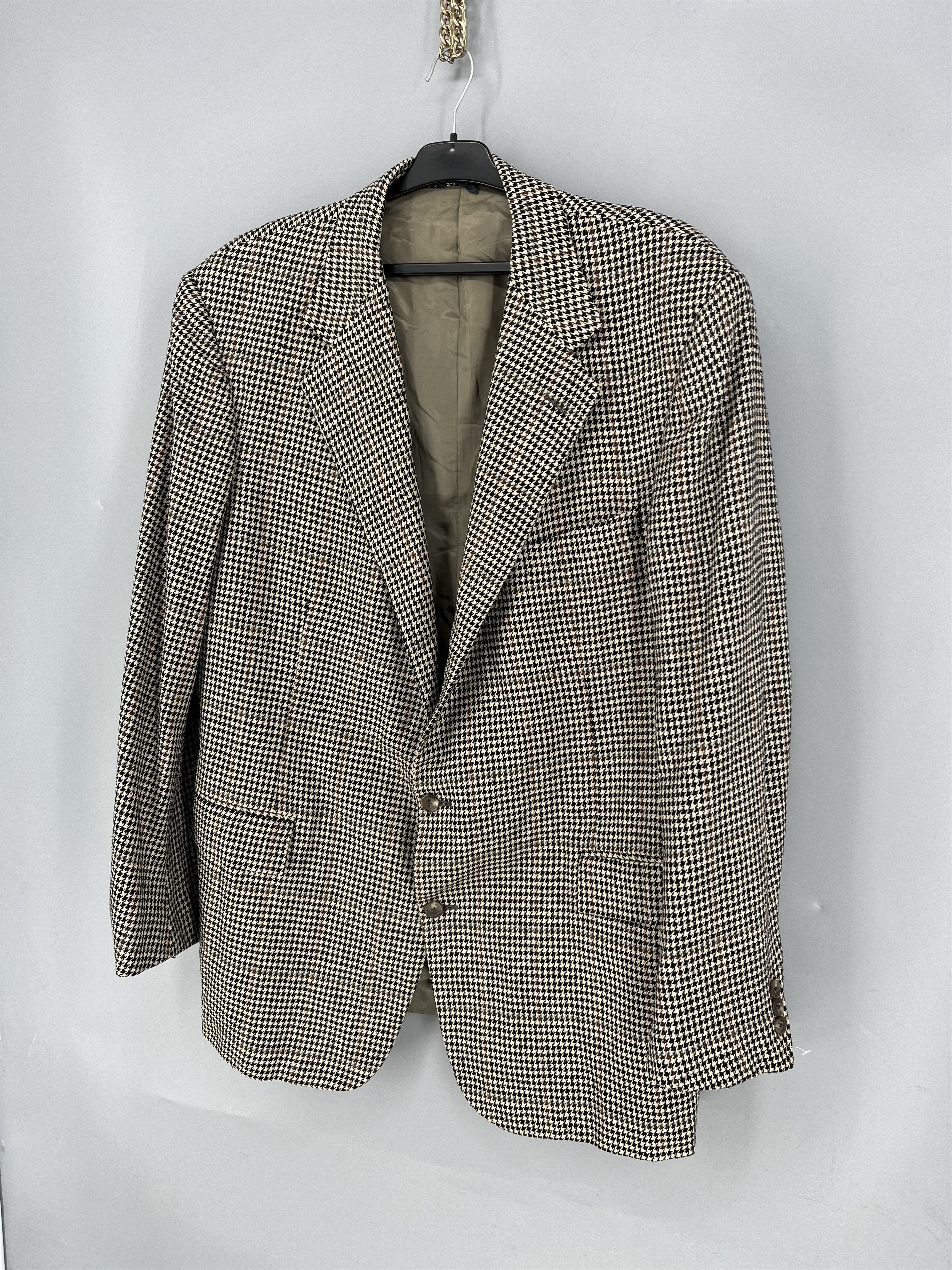 Polo Ralph Lauren Vintage Polo Ralph Lauren Houndstooth Silk Cotton Mens Size 48R - 3 Thumbnail