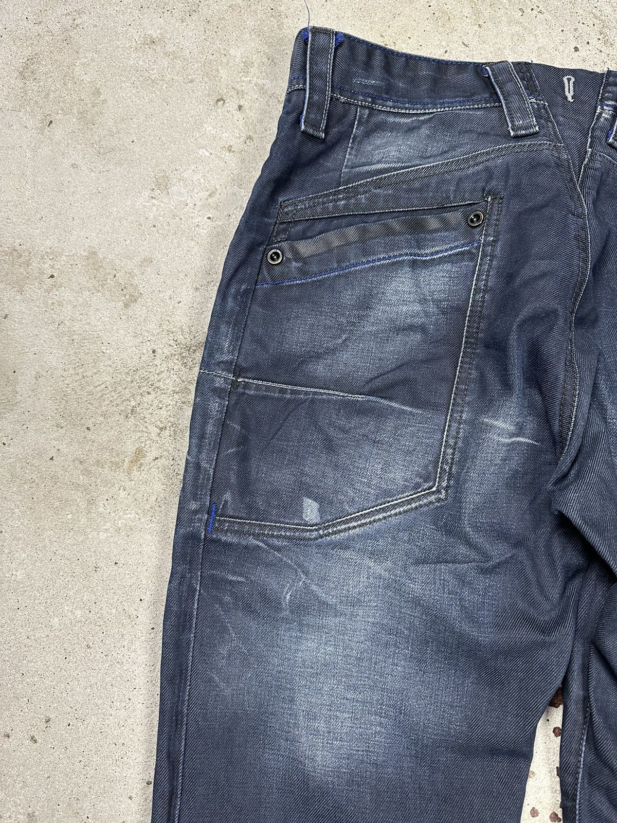 G-Star × Vintage Vintage G Star Raw 3301 Navy Aero Tapered Denim Pants Size US 31 - 14 Thumbnail