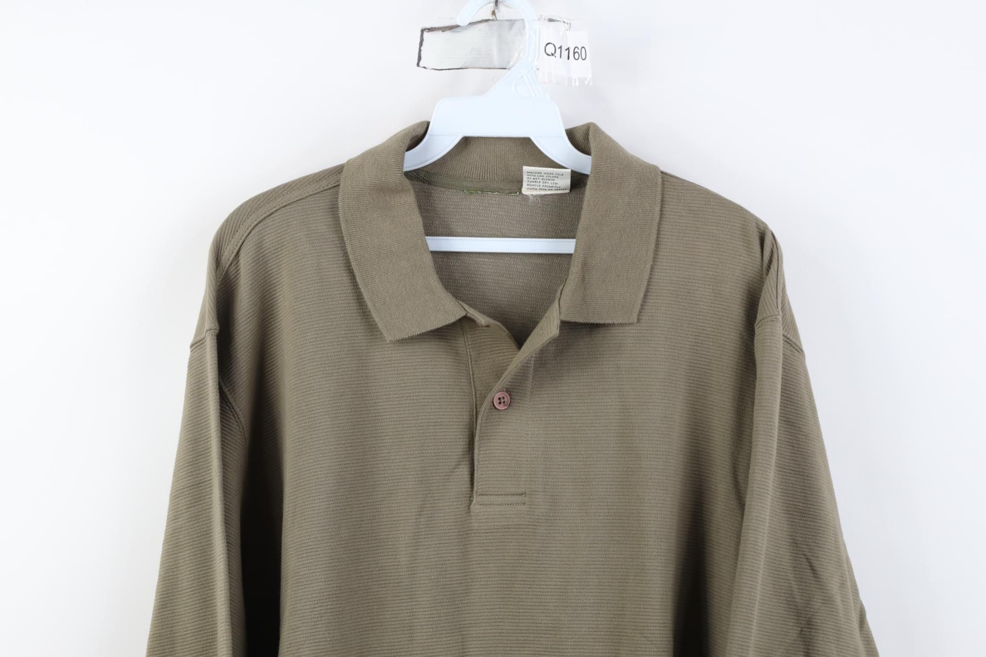 Vintage Vintage 90s Streetwear Knit Long Sleeve Rugby Polo Green Size US XXL / EU 58 / 5 - 2 Thumbnail