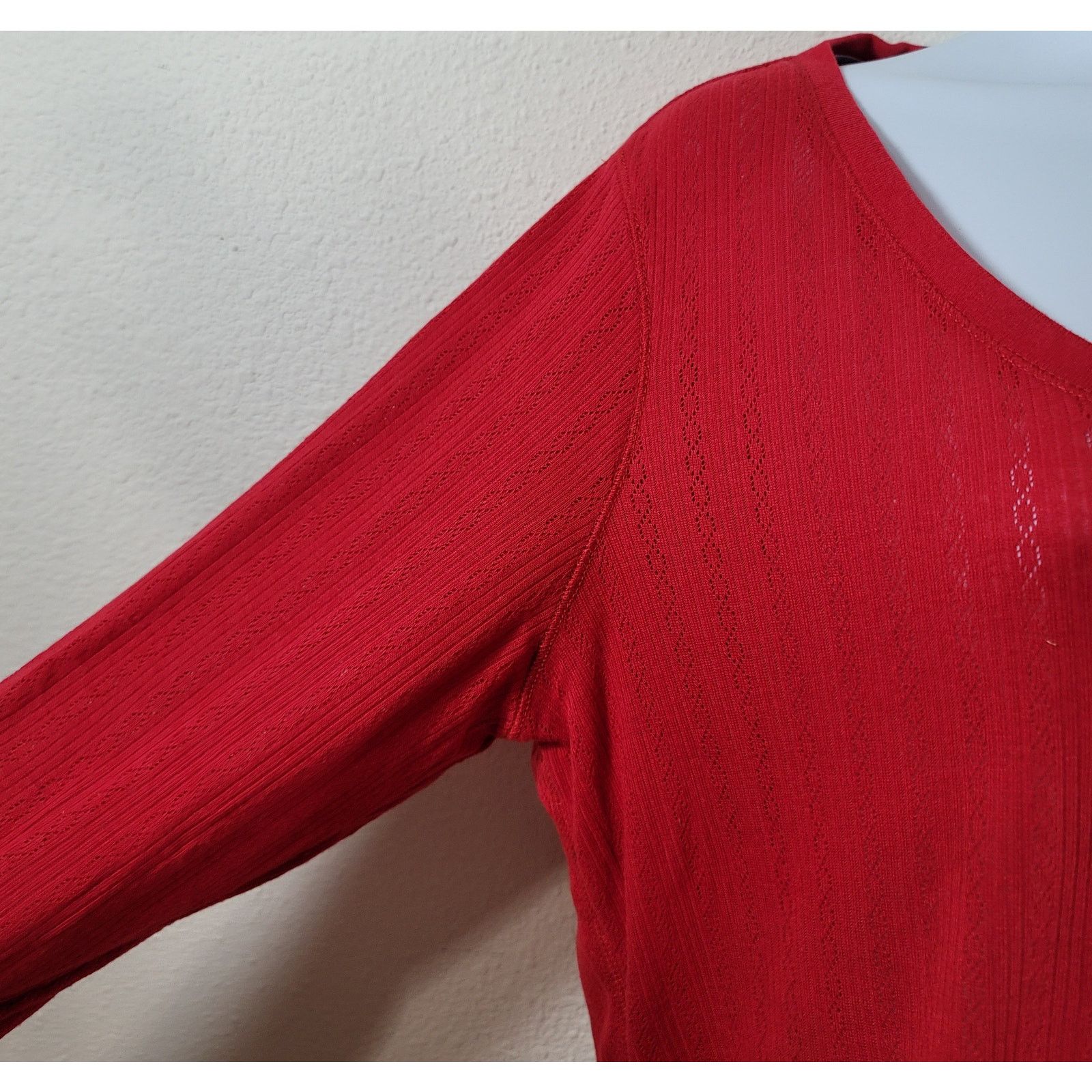 Other Cato Red Henley Round Neck Top 1X Plus Lightweight Soft Size XL / US 12-14 / IT 48-50 - 6 Thumbnail