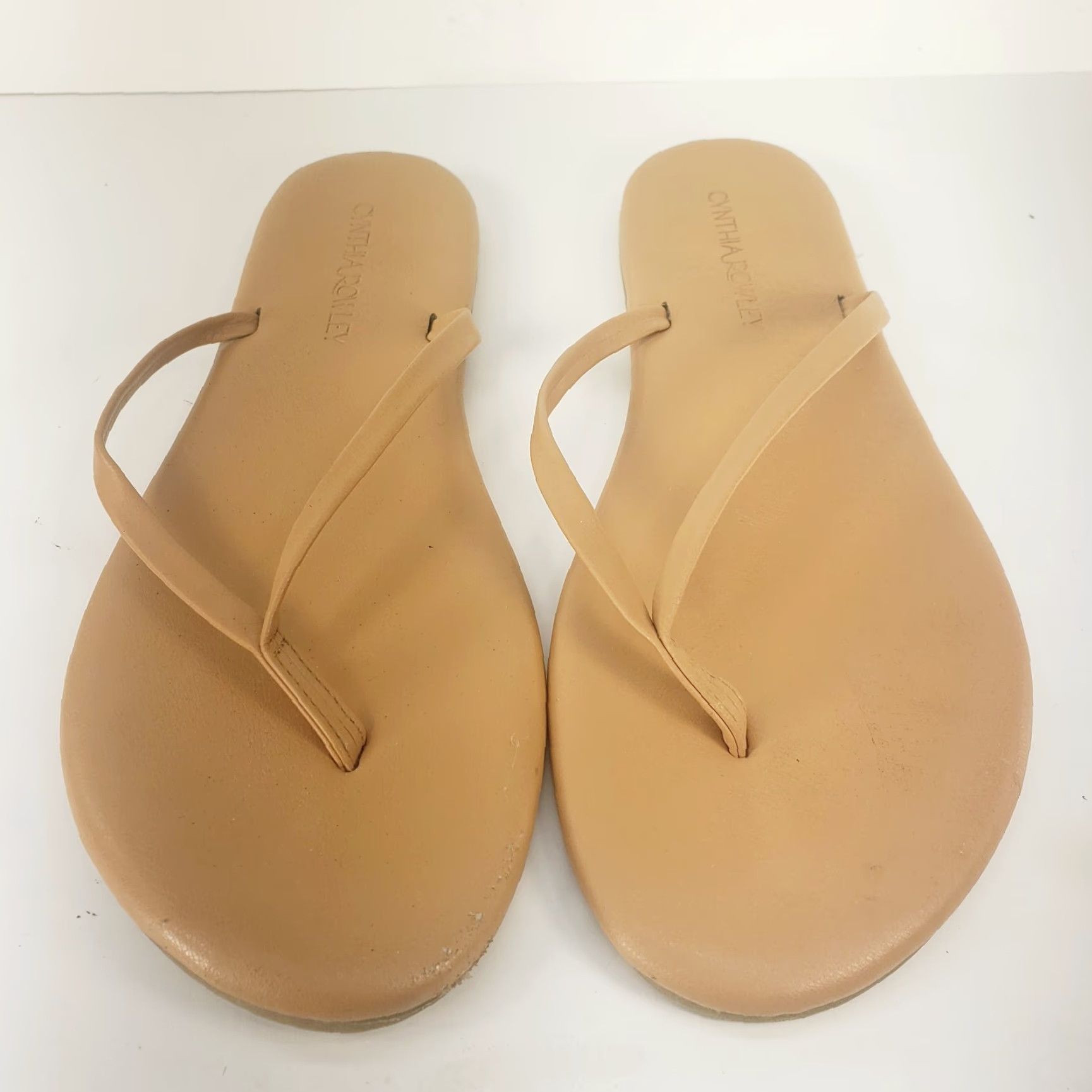 Cynthia Rowley Cynthia Rowley Tan Flat Sandal Women Size 9 Thong Strap Slip On Minimal Design Casual Summer Size US 9 / IT 39 - 3 Thumbnail