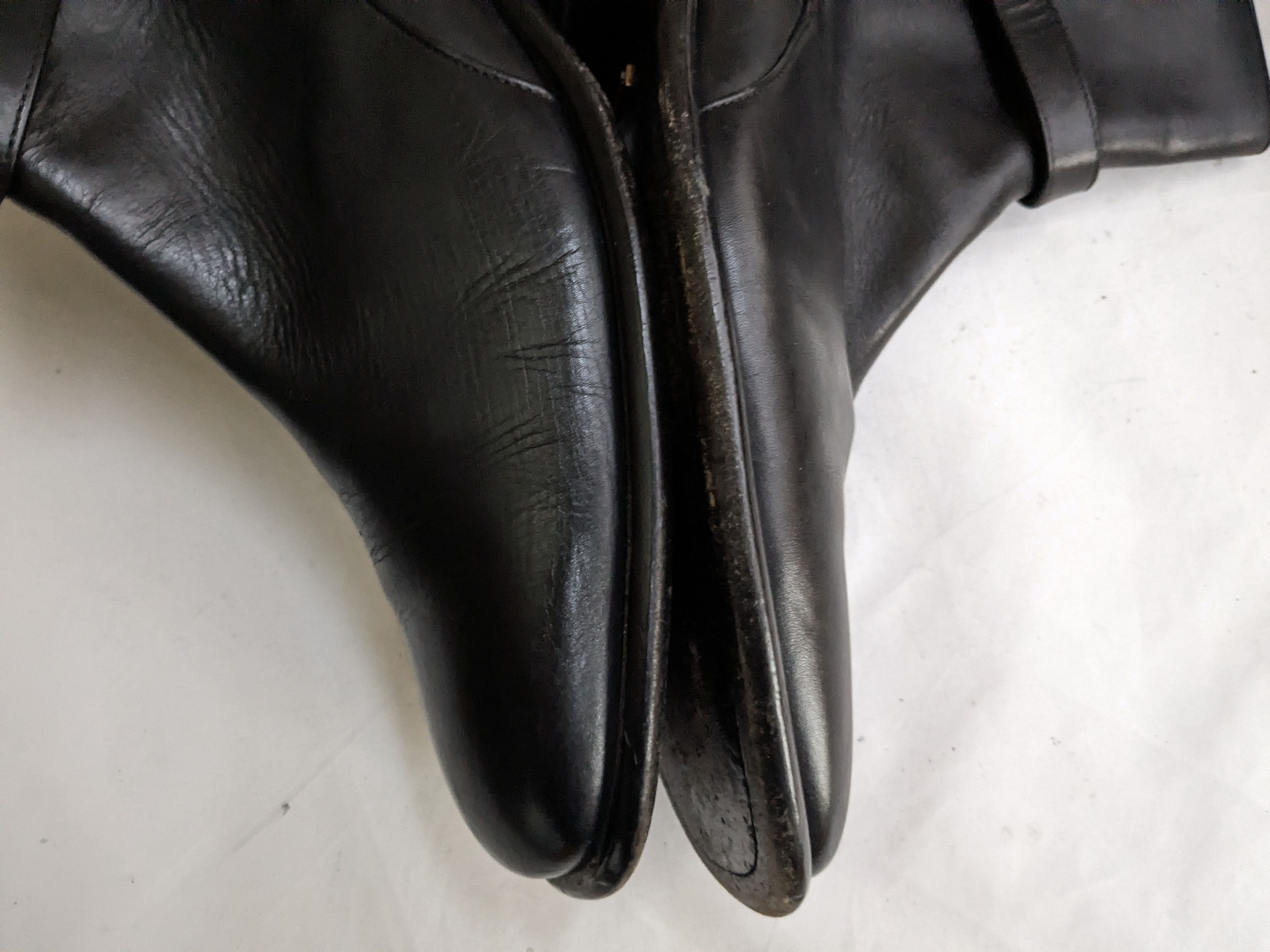 Gucci Jodhpur Boots Black 12 Leather Buckle