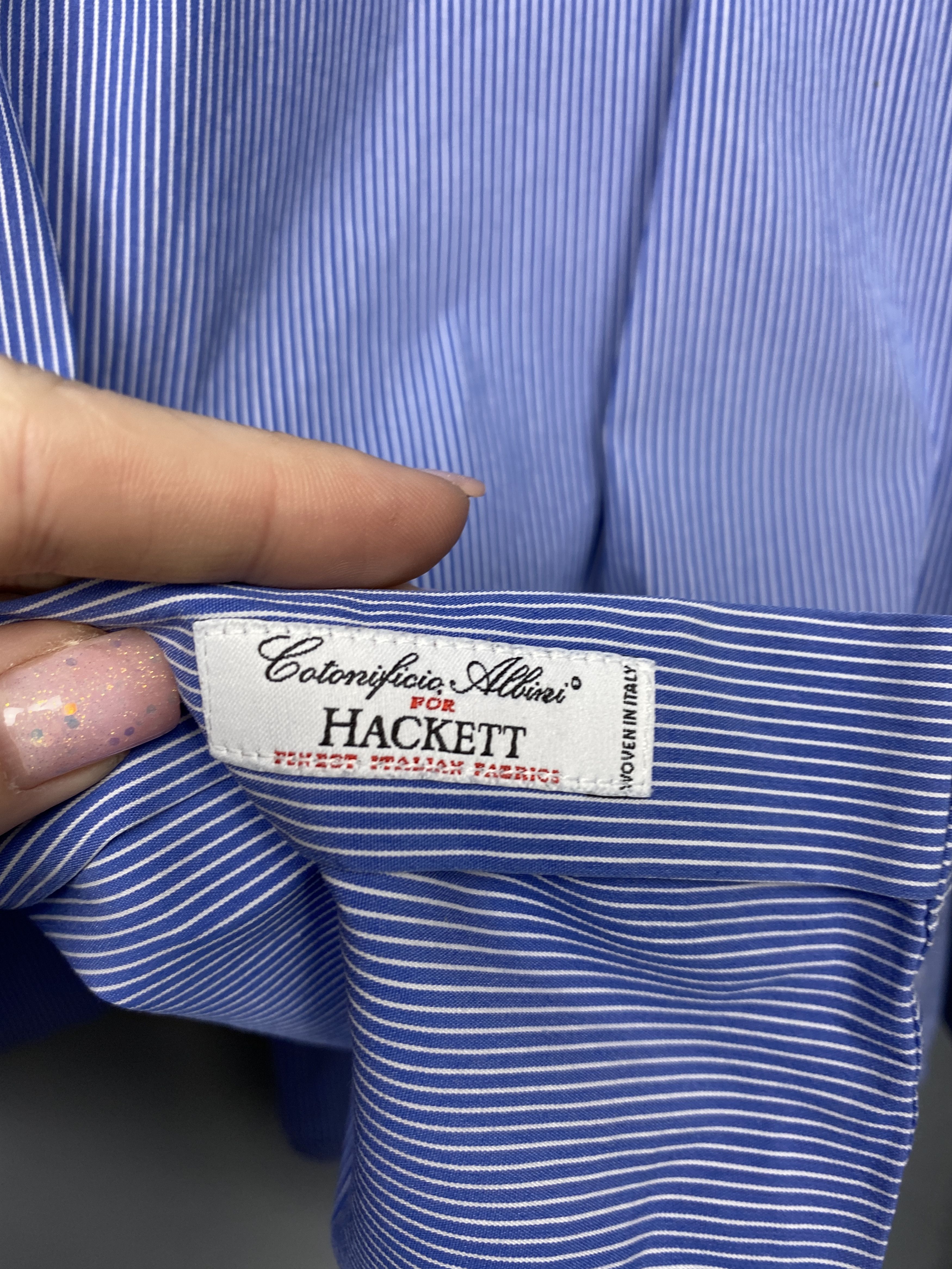 Hackett Hackett Vintage Mens Striped Long Sleeve Shirt Size US L / EU 52-54 / 3 - 4 Thumbnail