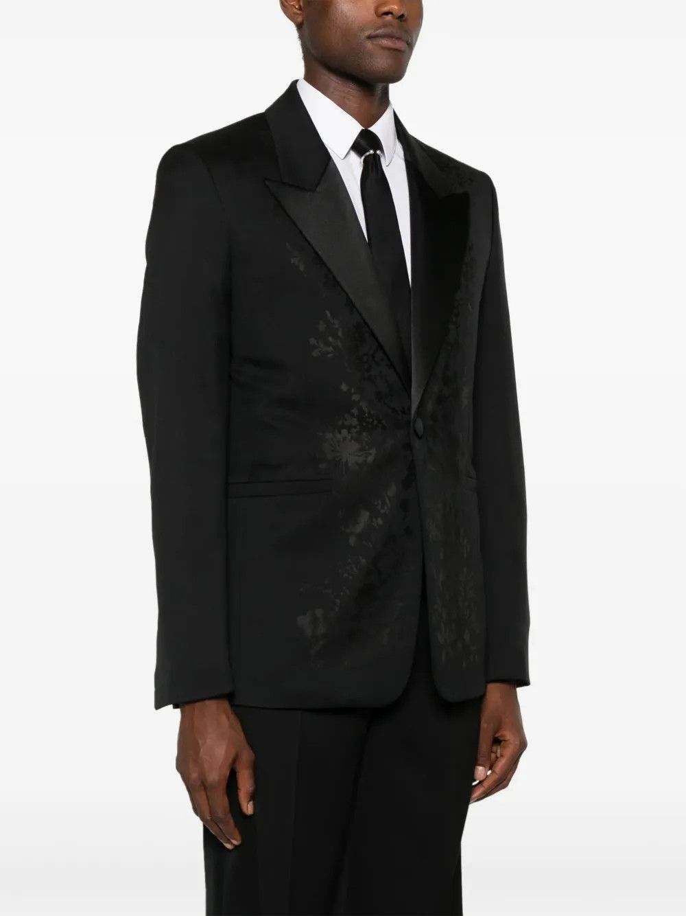 Givenchy o1w1db10525 Peak Lapel Jacket Slim Fit in Black Size US M / EU 48-50 / 2 - 3 Thumbnail