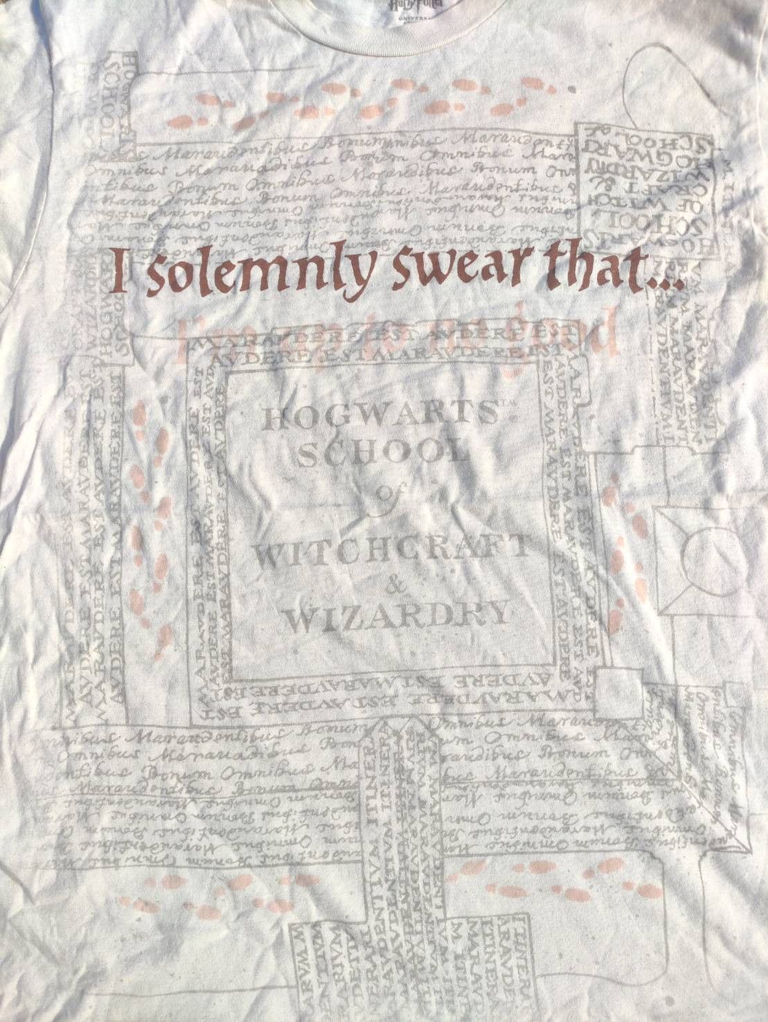 Universal Studios Harry Potter " Marauders Map " Glows in the Sunlight Movie Size US L / EU 52-54 / 3 - 3 Thumbnail
