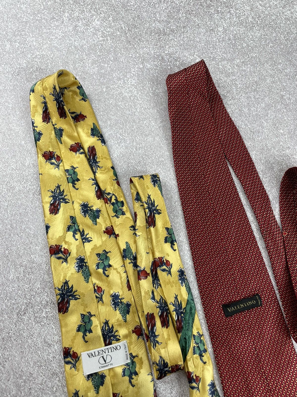 Valentino × Vintage Vintage Valentino Printed Silk Tie Size ONE SIZE - 10 Thumbnail