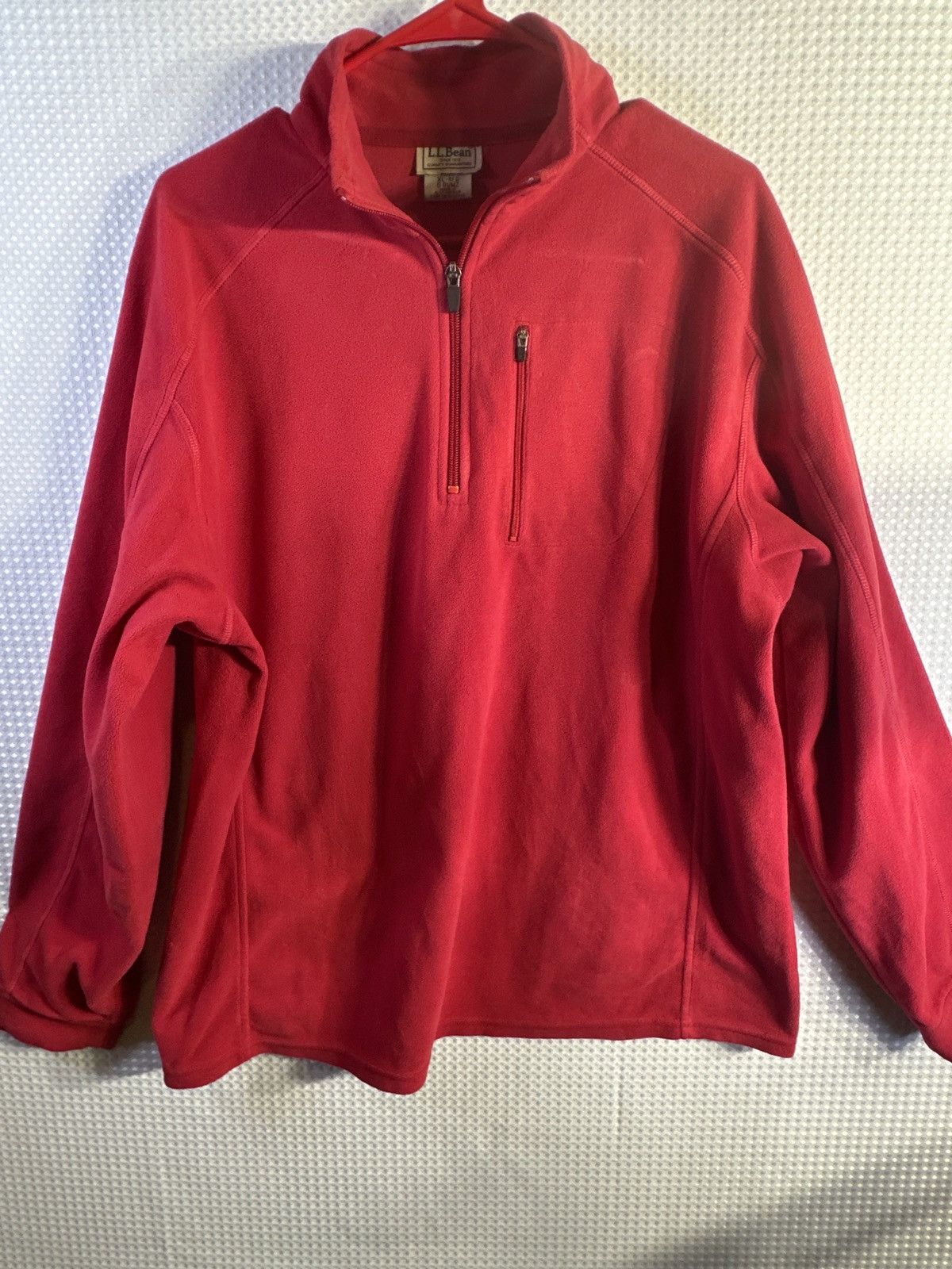 L.L. Bean L.L.Bean Red Fleece Quarter Zip Pullover Size US XL / EU 56 / 4 - 1 Thumbnail