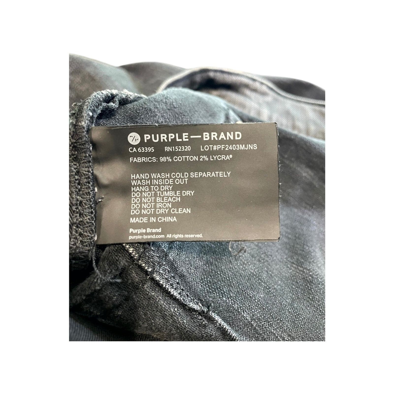 Purple Brand Purple Brand Black Wash Jeans Size US 32 / EU 48 - 7 Thumbnail