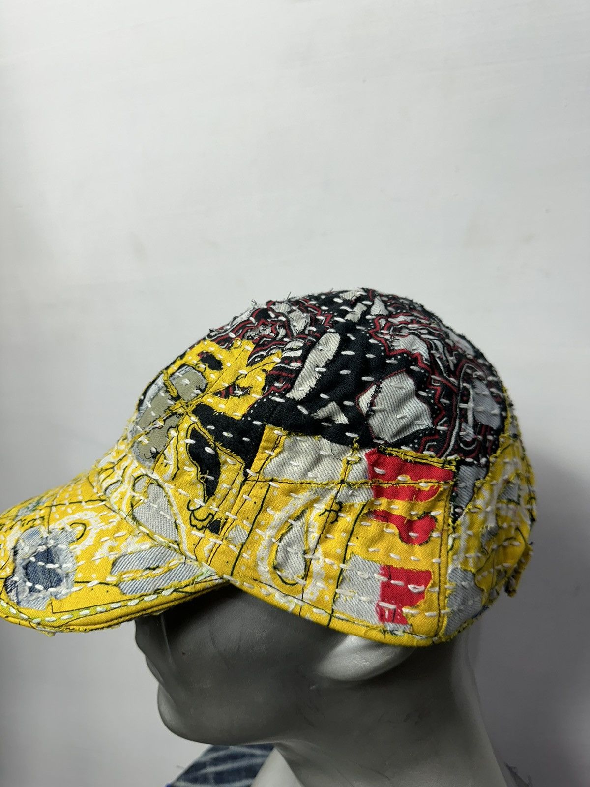 Art Comes First Custom Made Distressed Paisley Patchwork Boro hats Size ONE SIZE - 5 Thumbnail