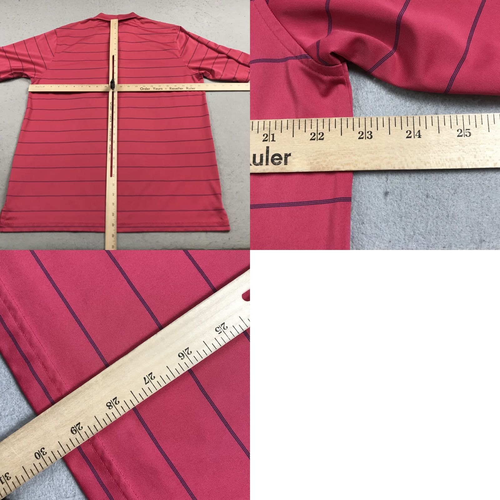 Vintage Donald Ross Polo Shirt Mens M Pink Striped Button Collar Short Sleeve Golf Shirt Size US M / EU 48-50 / 2 - 8 Thumbnail