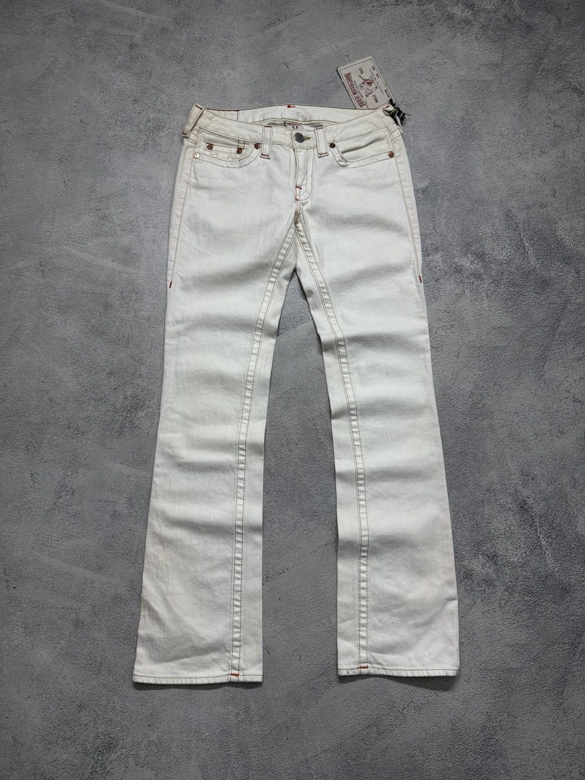 True Religion Vintage True Religion USA White Jeans 90’s Size 29" - 2 Thumbnail