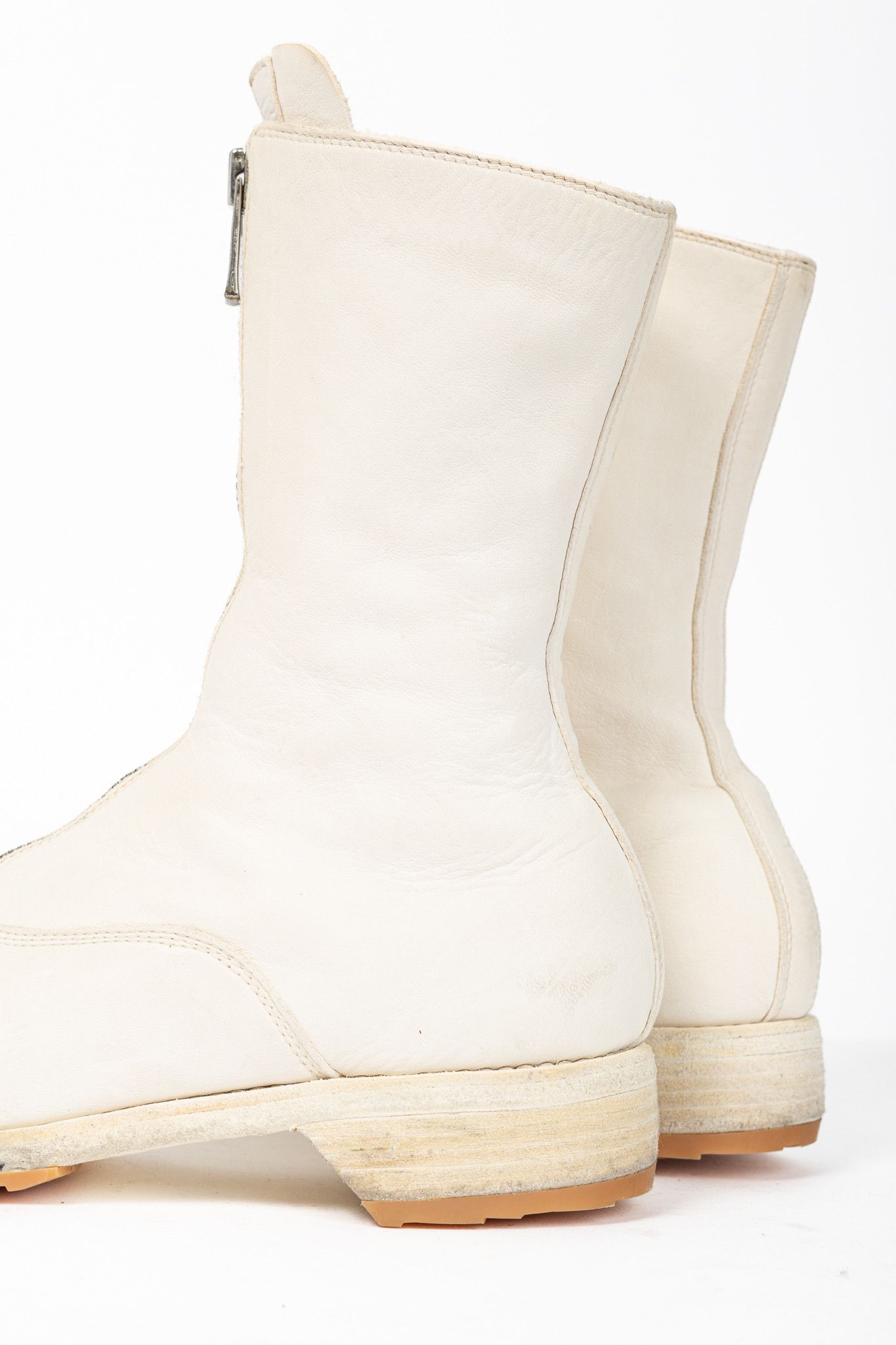 Guidi Guidi 310 White Front-Zip Calf-Length Army Boots Size US 5.5 / IT 35.5 - 8 Thumbnail