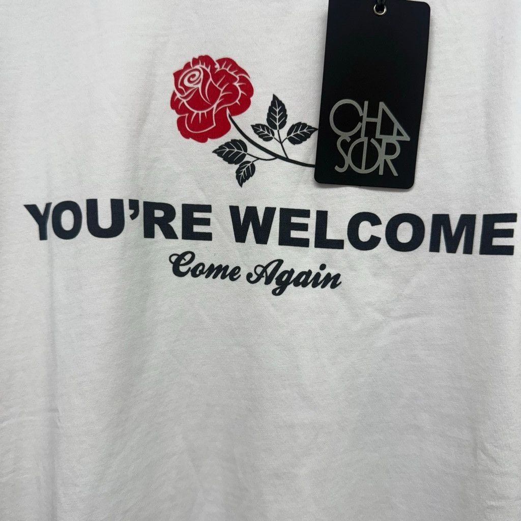 Chaser Brand Women's Chaser White 'You're Welcome S Sleeve Graphic Tee S Size S / US 4 / IT 40 - 4 Thumbnail