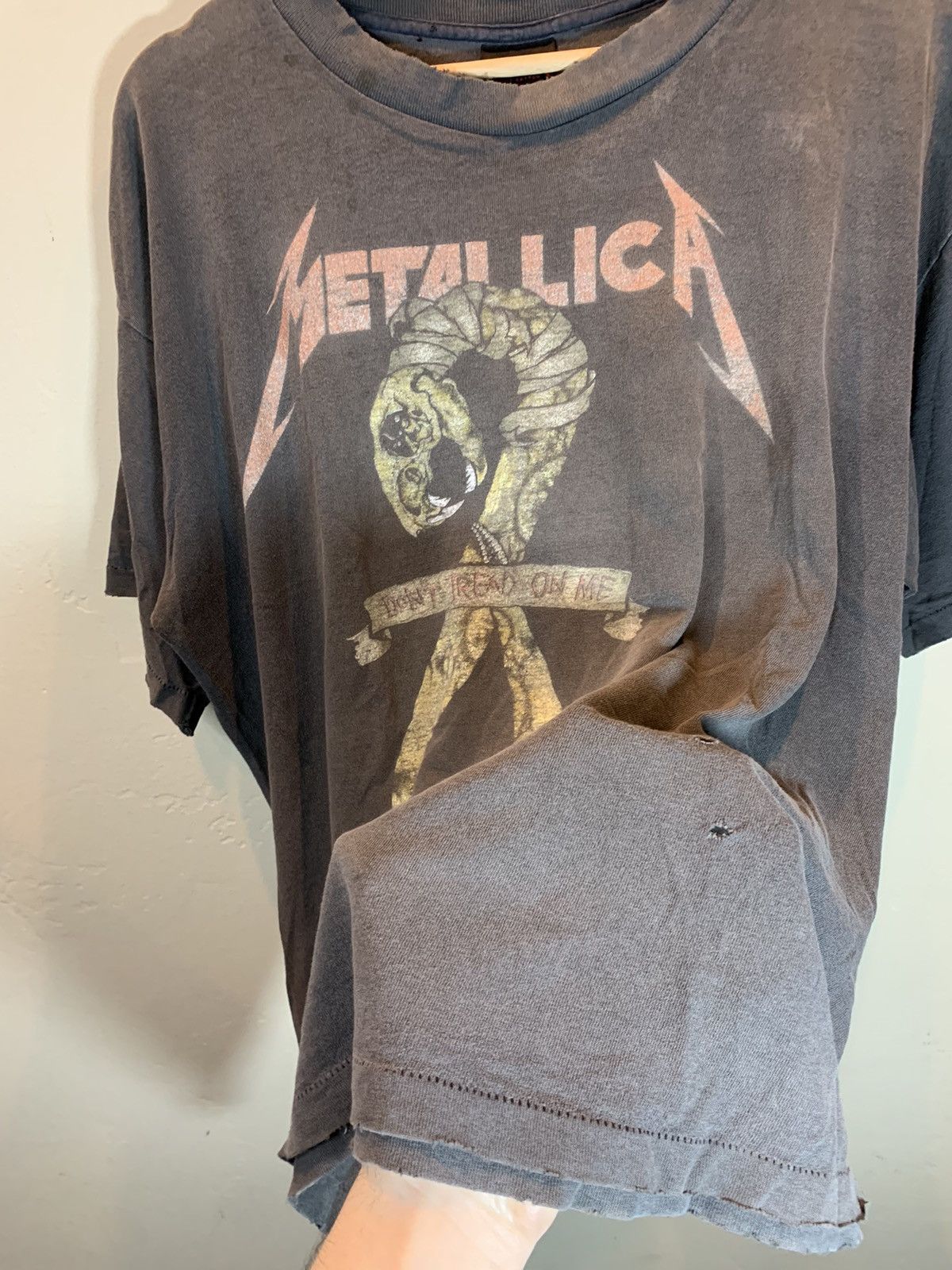 Brockum × Metallica × Vintage RARE* Vintage 1991 Metallica Pushead Don’t Tread On Me Shirt Size US XL / EU 56 / 4 - 5 Thumbnail