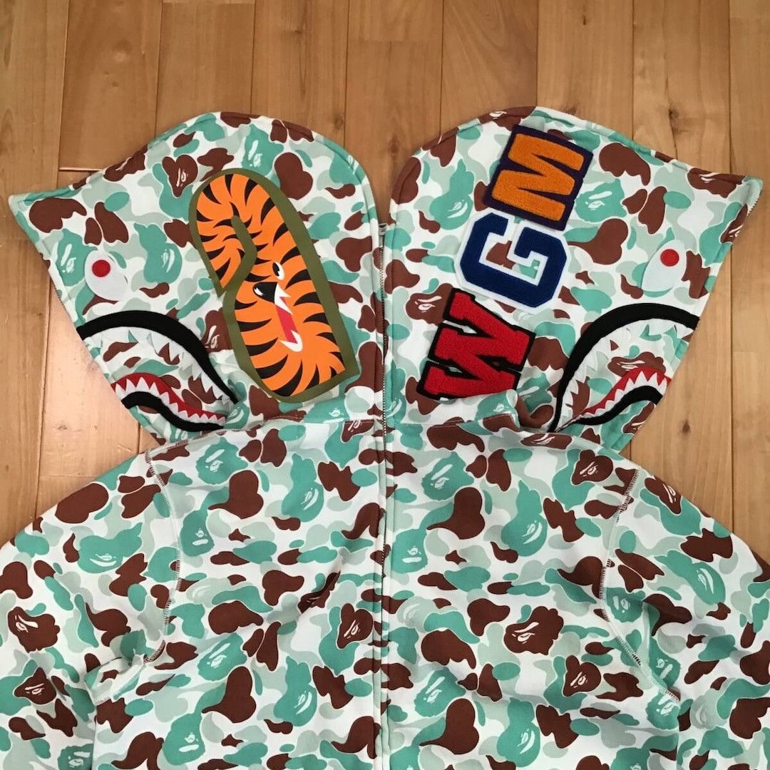 Bape 2024 🔥Sendai Store Camo🔥 BAPE shark full zip hoodie APE Size US M / EU 48-50 / 2 - 2 Thumbnail