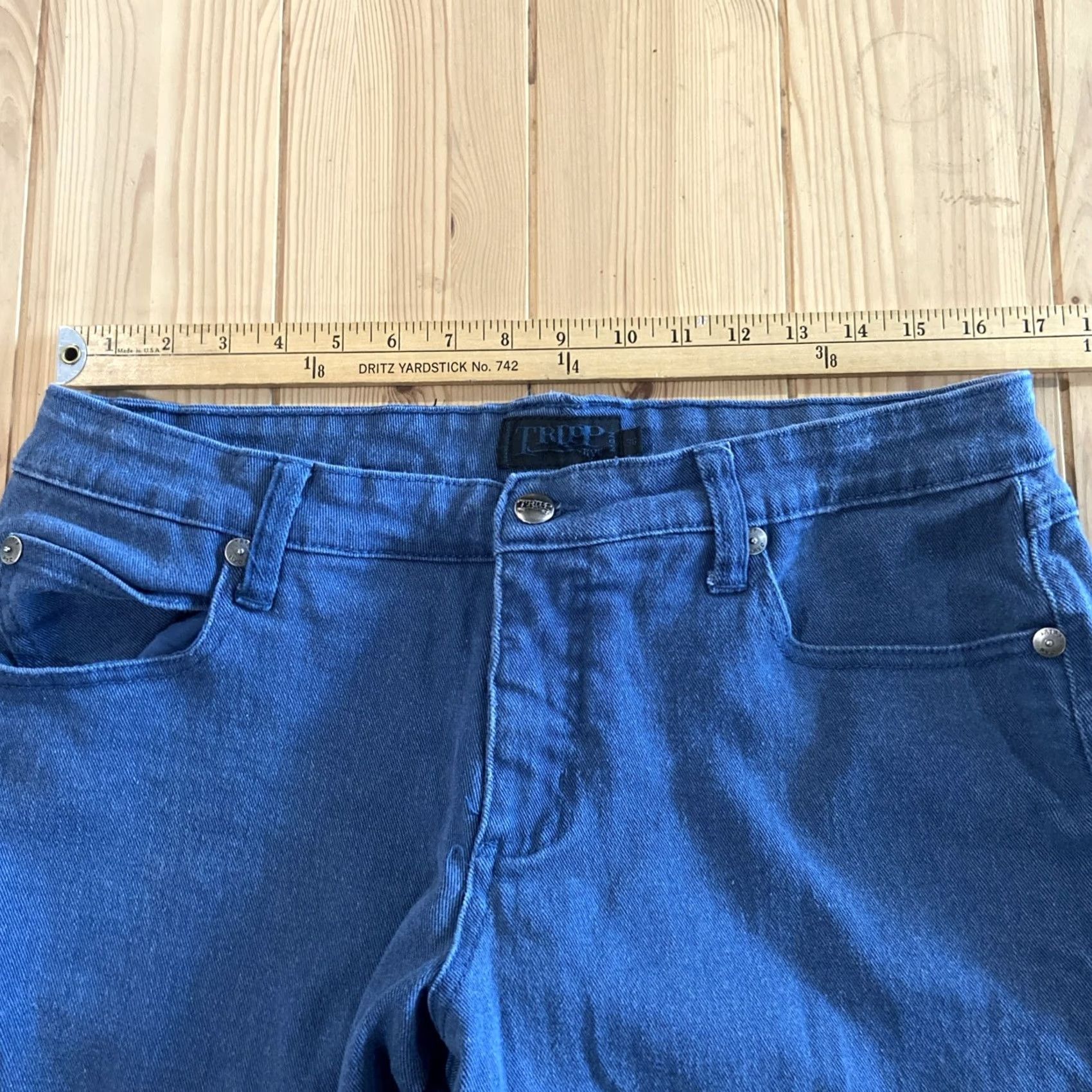 Tripp NYC VINTAGE Tripp NYC Jeans Goth Punk Pants Street Urban Mens 36 Blue Denim Spandex Zipper Pockets Skinny Inseam 36 Size US 36 / EU 52 - 6 Thumbnail