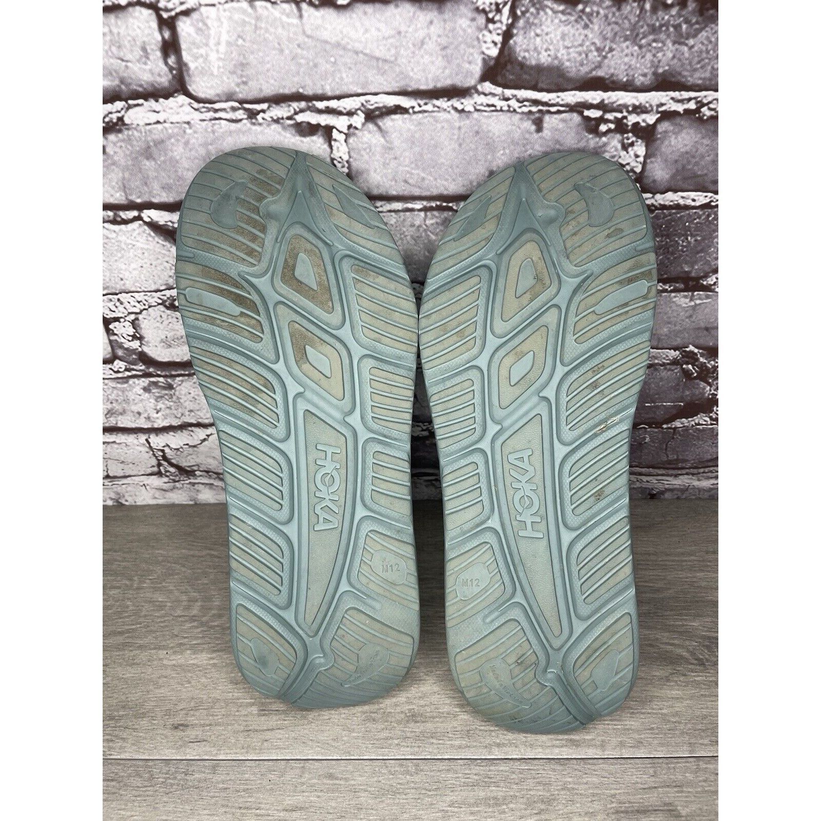 Hoka Hoka Ora Recovery Slides 3 Mist Green Trellis Slides Sandals Size US 12 / EU 45 - 11 Thumbnail