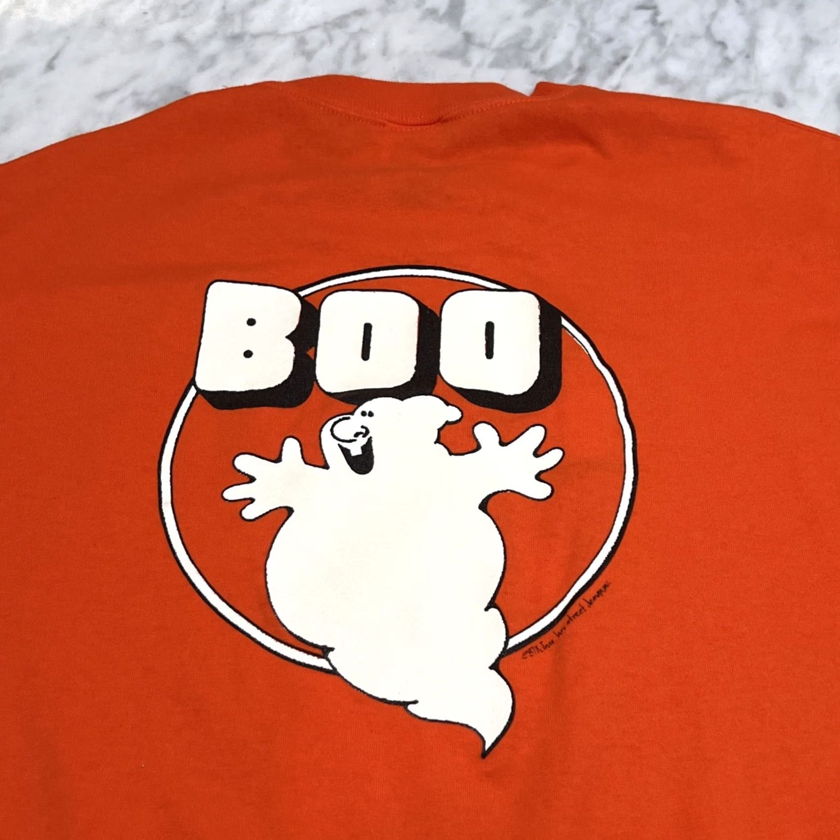 Vintage VINTAGE Boo Ghost Halloween Orange Shirt Jerseez USA L Halloween Ghosts Graphic Tee Mens Size US L / EU 52-54 / 3 - 5 Thumbnail