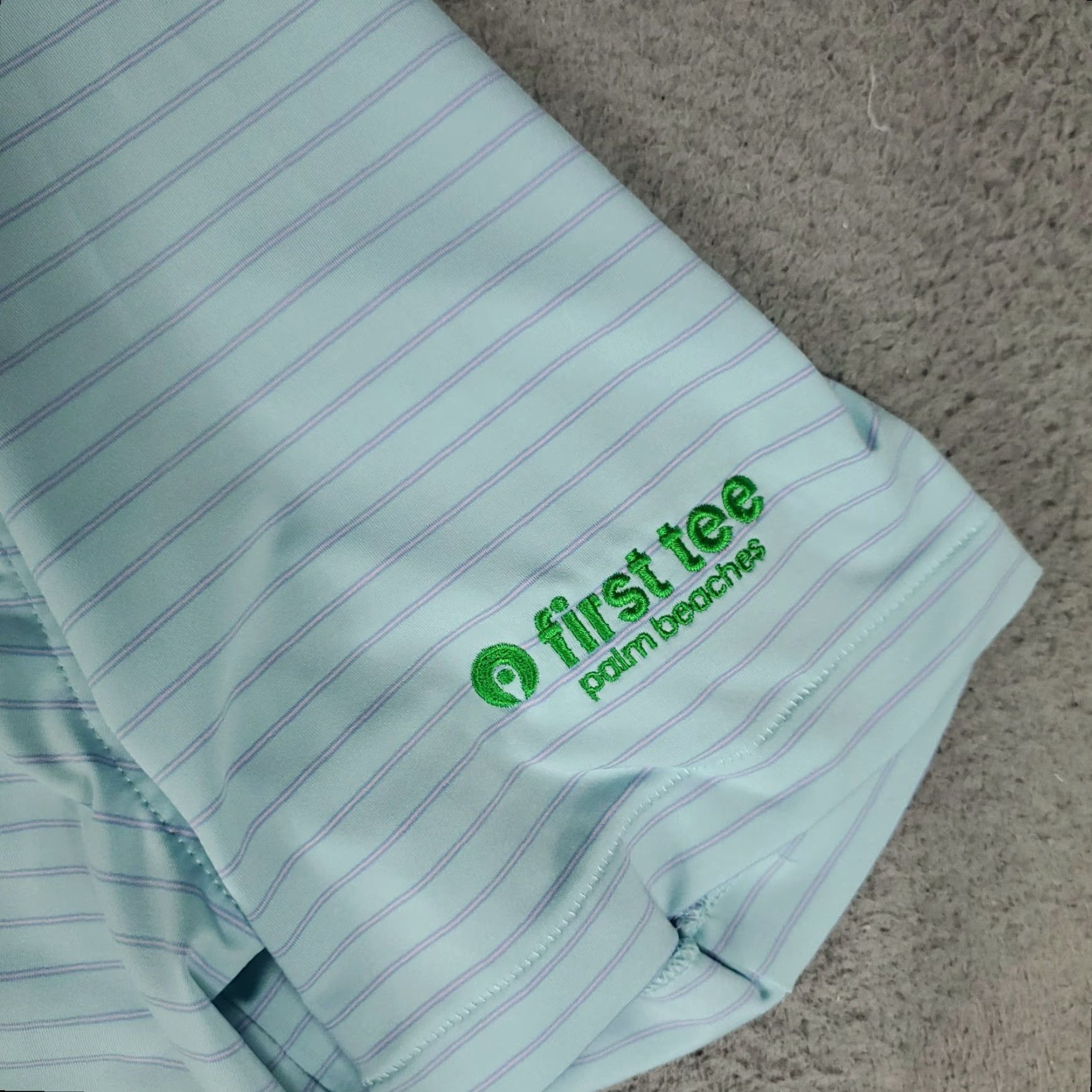 Peter Millar Peter Millar Polo Shirt Mens XL Blue Striped Short Sleeve Polo Button Logo Casual Activewear Golf Size US XL / EU 56 / 4 - 4 Thumbnail