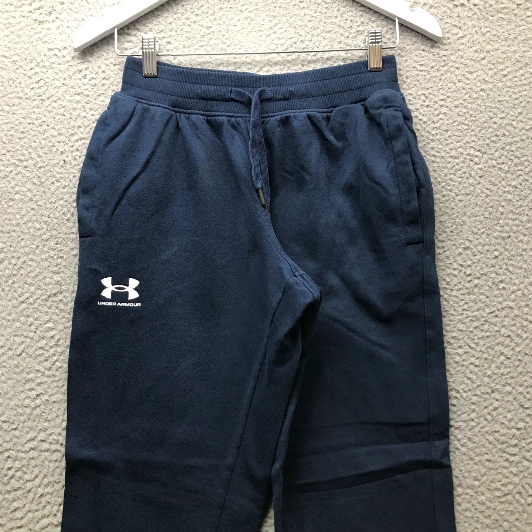 Under Armour Under Armour Sweatpants Mens Small S Drawstring Pockets Logo Navy Size US 29 - 5 Thumbnail
