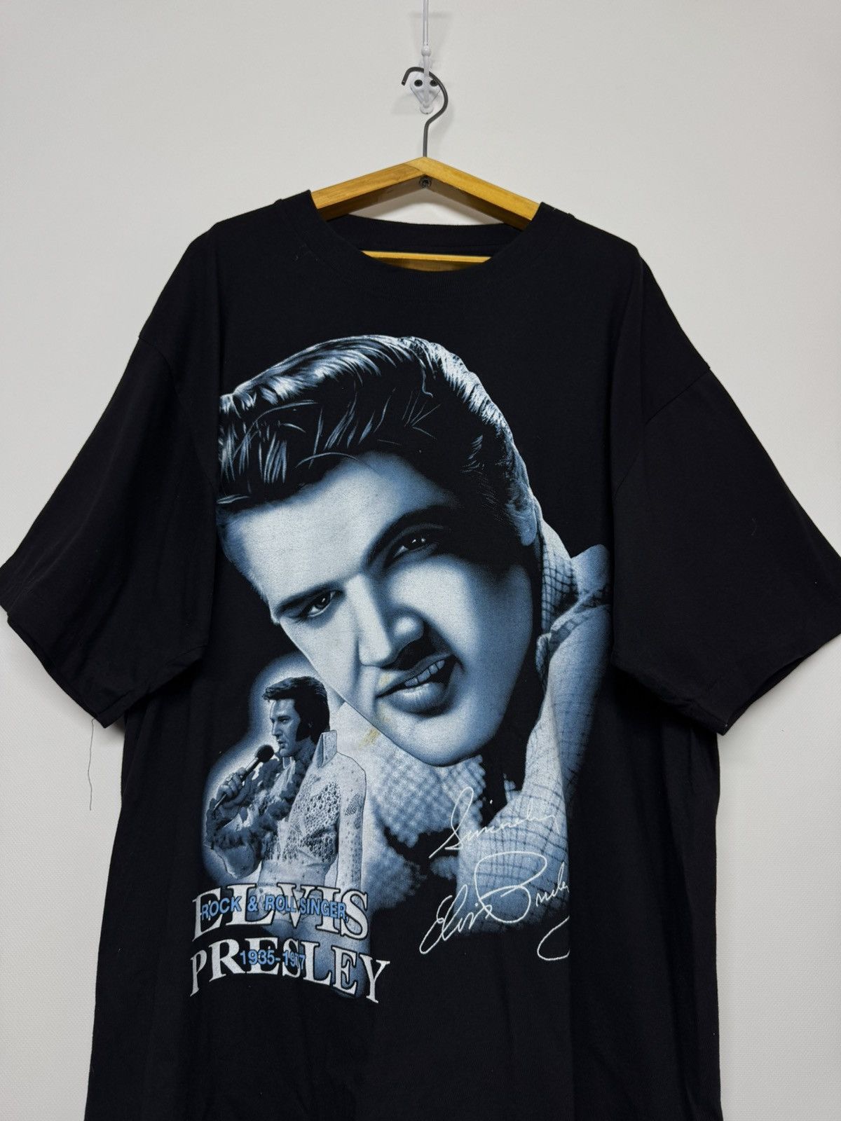 Vintage Vintage Y2k Elvis Presley Tshirt rock and roll singer Size US XL / EU 56 / 4 - 3 Thumbnail