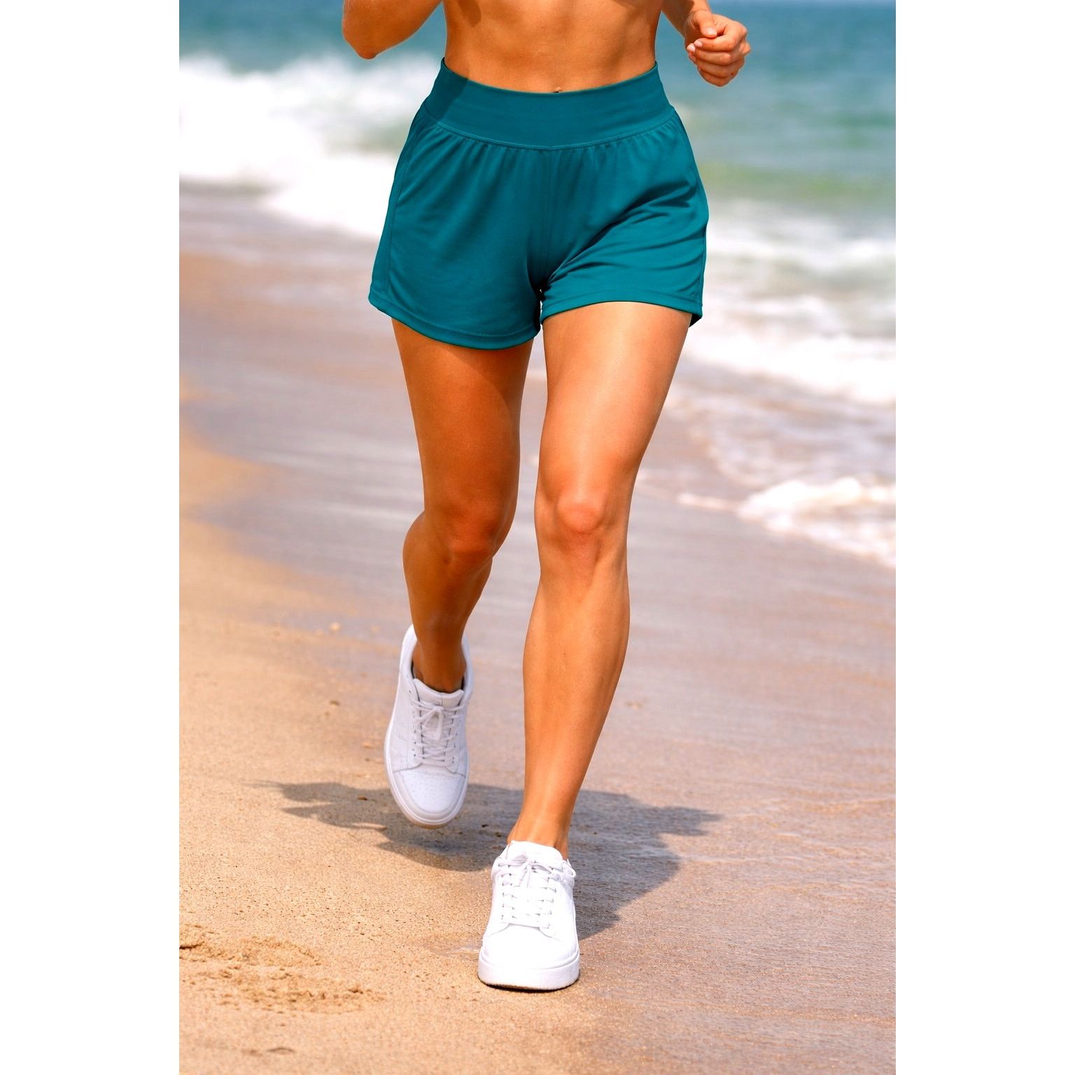 Other All in Motion Athletic Zip Pocket Elastic Waist Short Teal S Size 28" / US 6 / IT 42 - 1 Thumbnail
