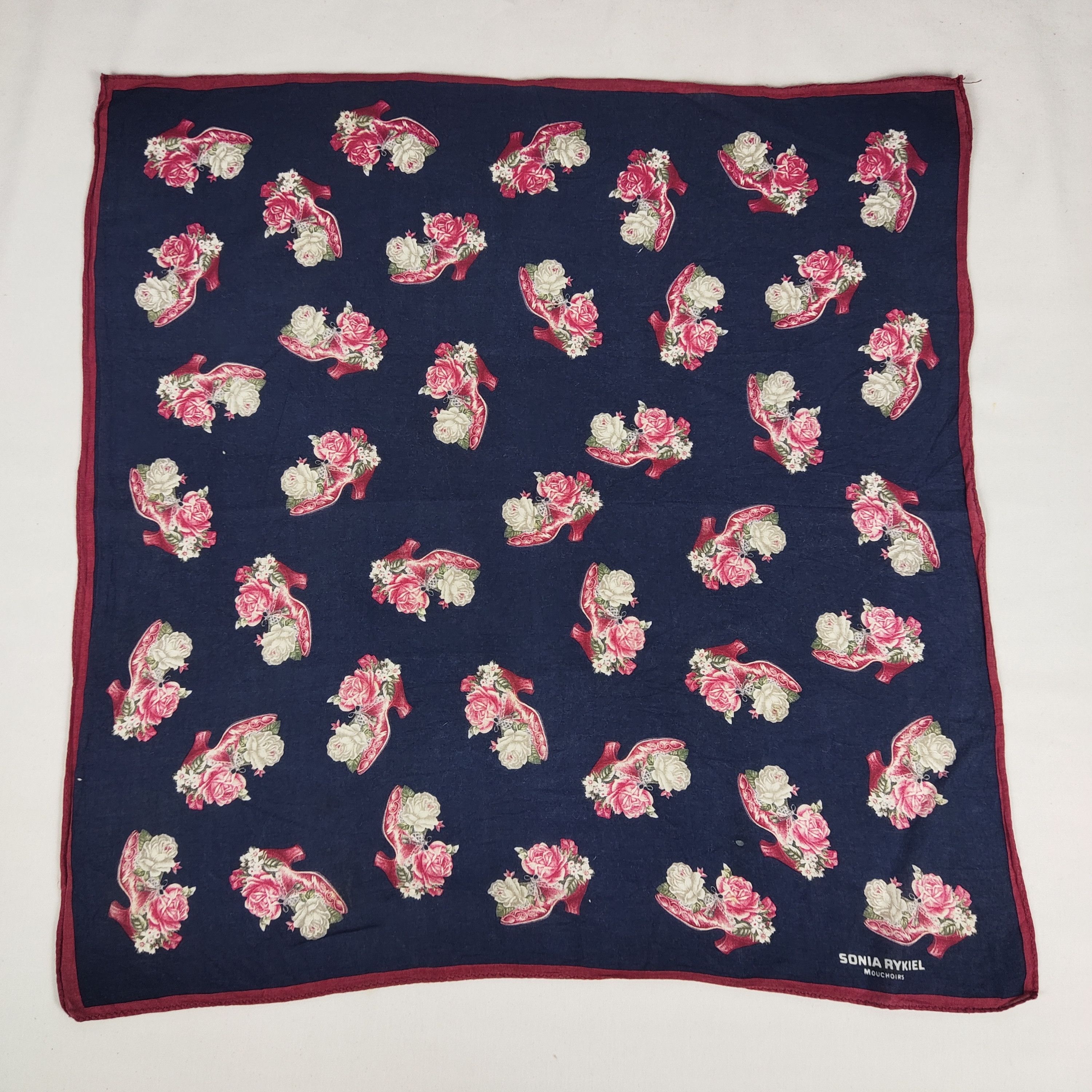 Sonia Rykiel × Vintage Sonia Rykiel Handkerchief / Neckerchief / Bandana FZ303 Size ONE SIZE - 3 Thumbnail