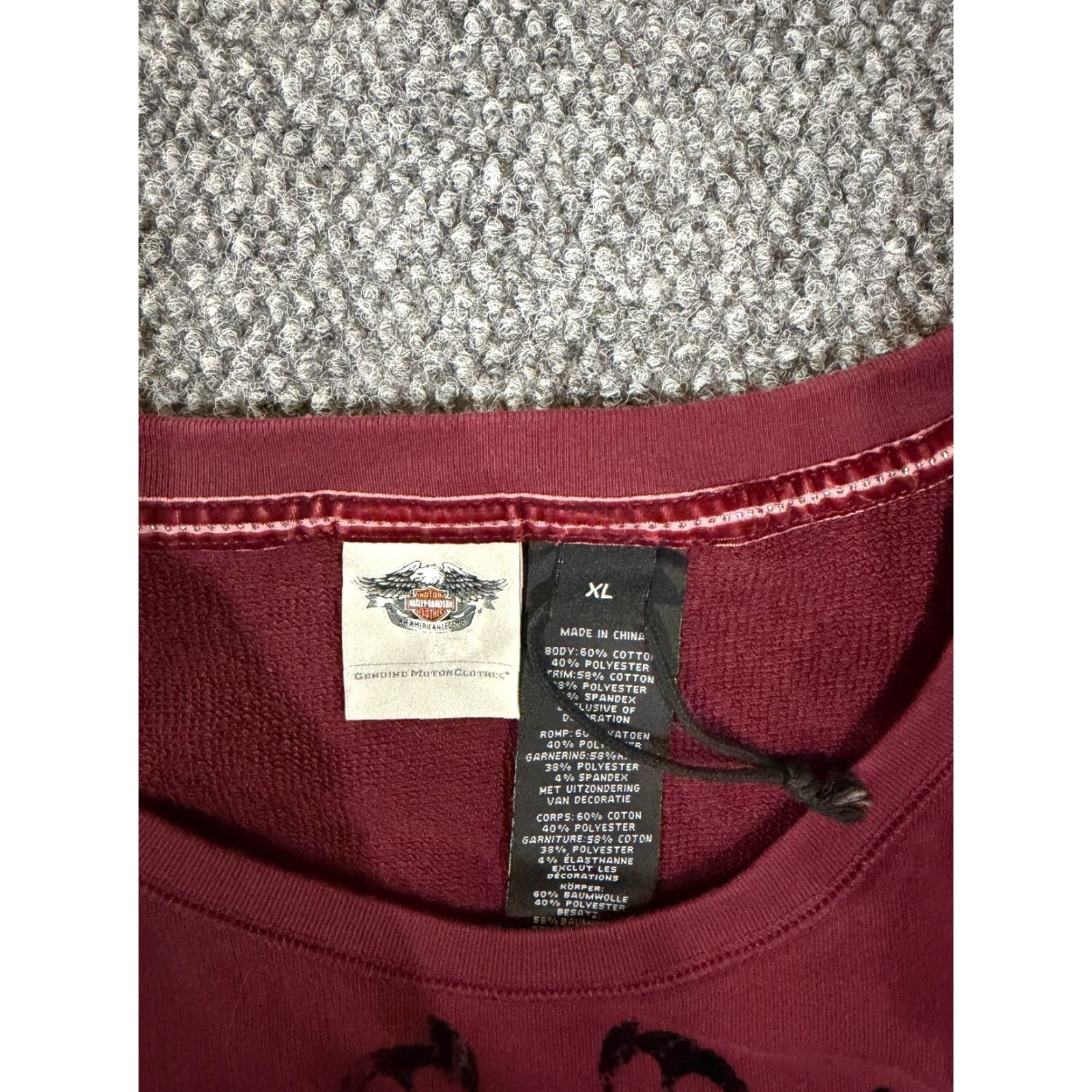 Harley Davidson Harley-Davidson Sweatshirt Womens XL Red Long Sleeve Crewneck Casual Bike Logo Pullover Regular Fit Size XL / US 12-14 / IT 48-50 - 3 Thumbnail