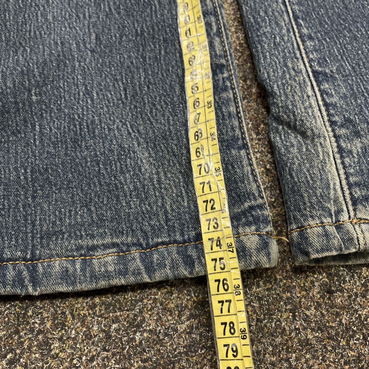 Vintage Vintage 90s Y2K Flared Jeans Wide Leg Distressed Grunge Logo Size 34" / US 12 / IT 48 - 7 Thumbnail