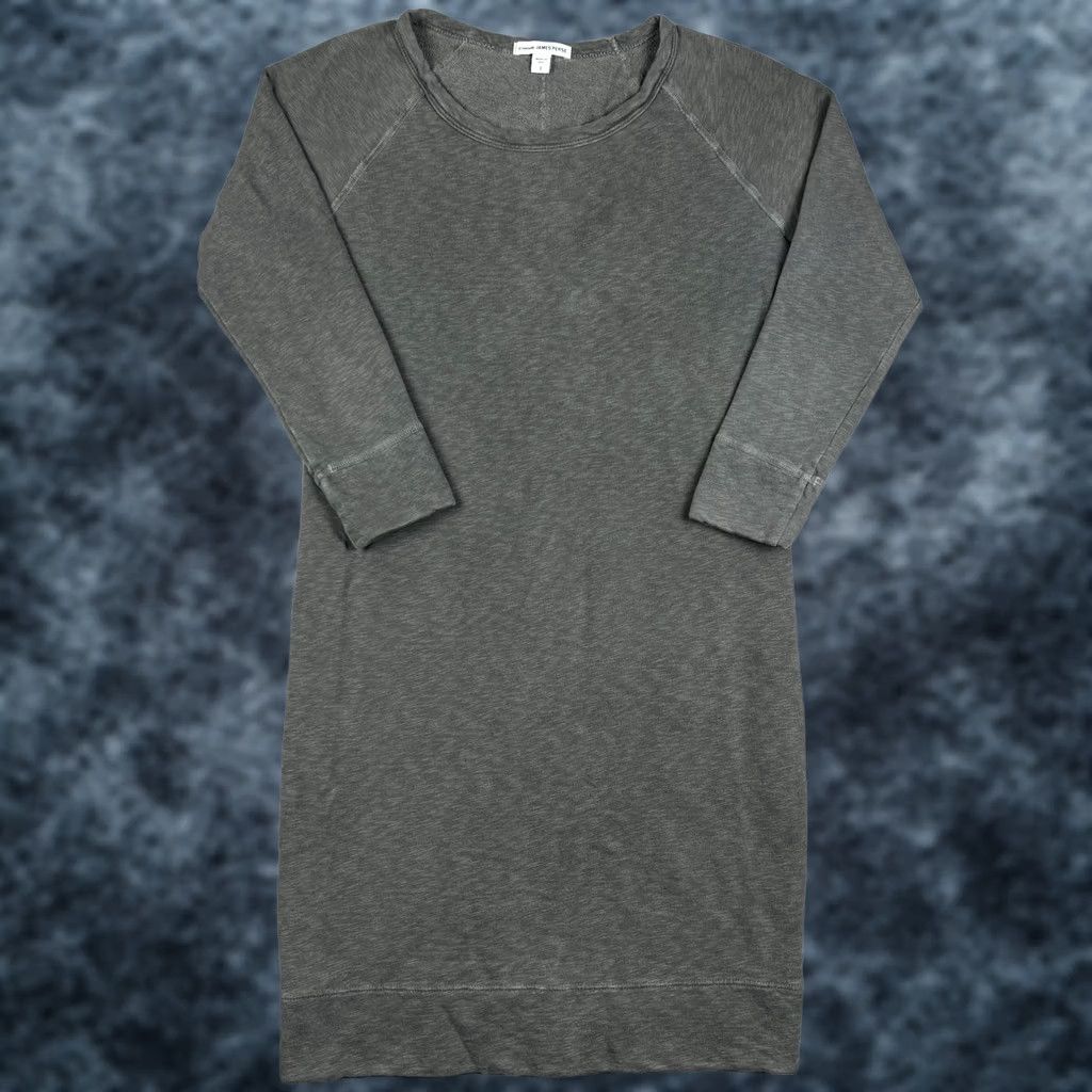 James Perse James Perse Sweatshirt Dress Shirt Top Womens Small 1 Grey Cotton Raglan Size S / US 4 / IT 40 - 1 Thumbnail