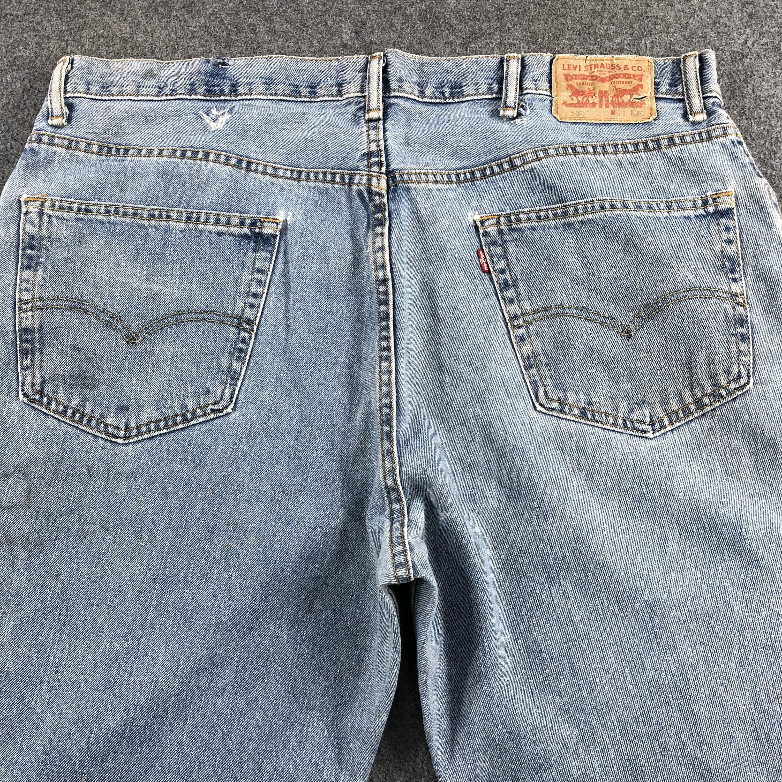 Levi's Vintage Blue Wash Levis 550 Jeans-J1719 Size US 42 / EU 58 - 4 Thumbnail