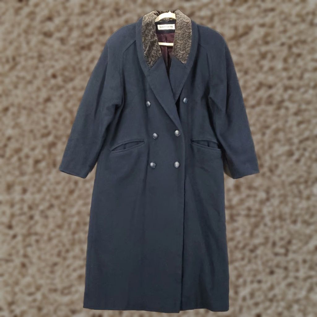 Vintage VINTAGE Donnybrook Trench Coat Womens 8 Navy Longline Button Up Wool Blue Lined USA Made Coat Womens Size M / US 6-8 / IT 42-44 - 1 Thumbnail