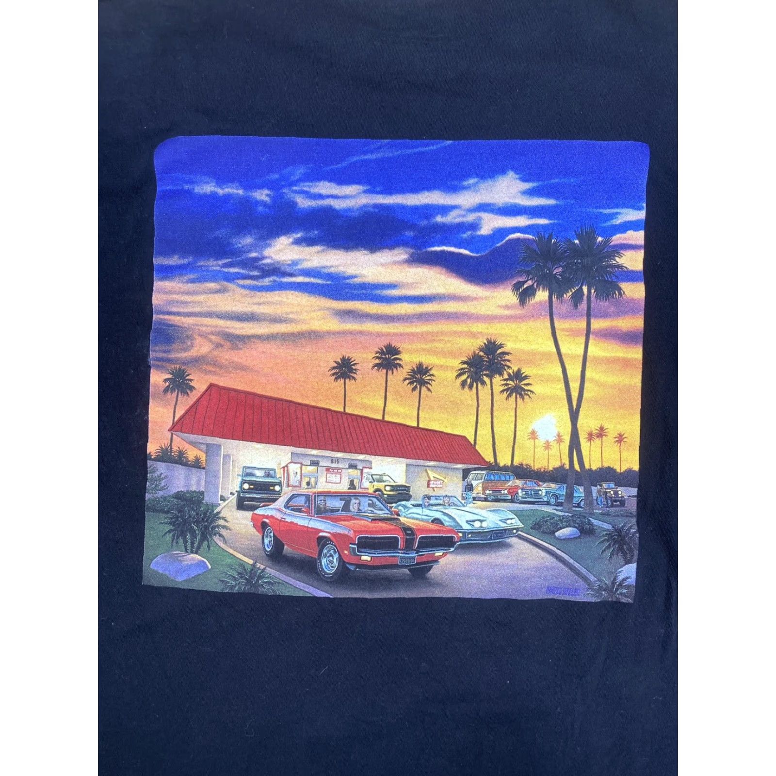 Logo 7 VINTAGE In-N-Out Graphic T Shirt Mens XL Black Classic Cars Logo Crew Neck #8319 Size US XL / EU 56 / 4 - 3 Thumbnail