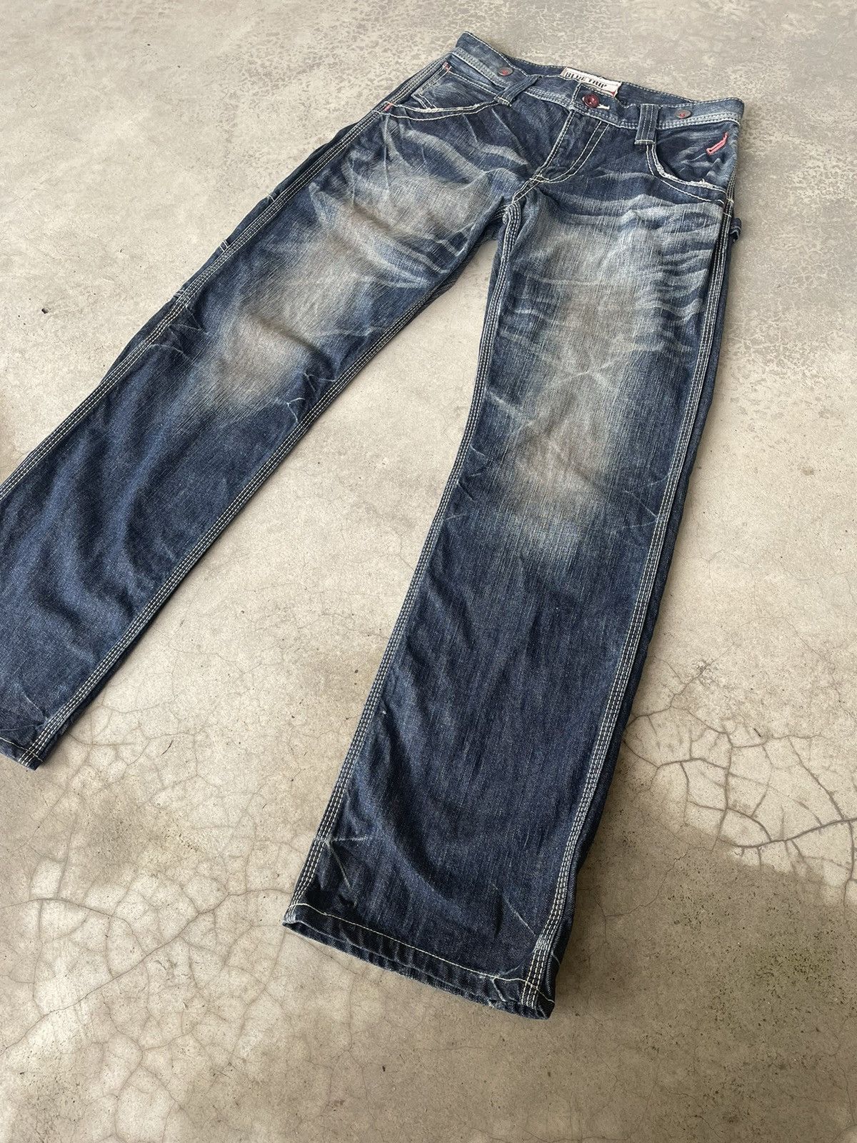 Edwin Edwin Blue Trip Buckle Back Faded Jeans Size US 30 / EU 46 - 3 Thumbnail