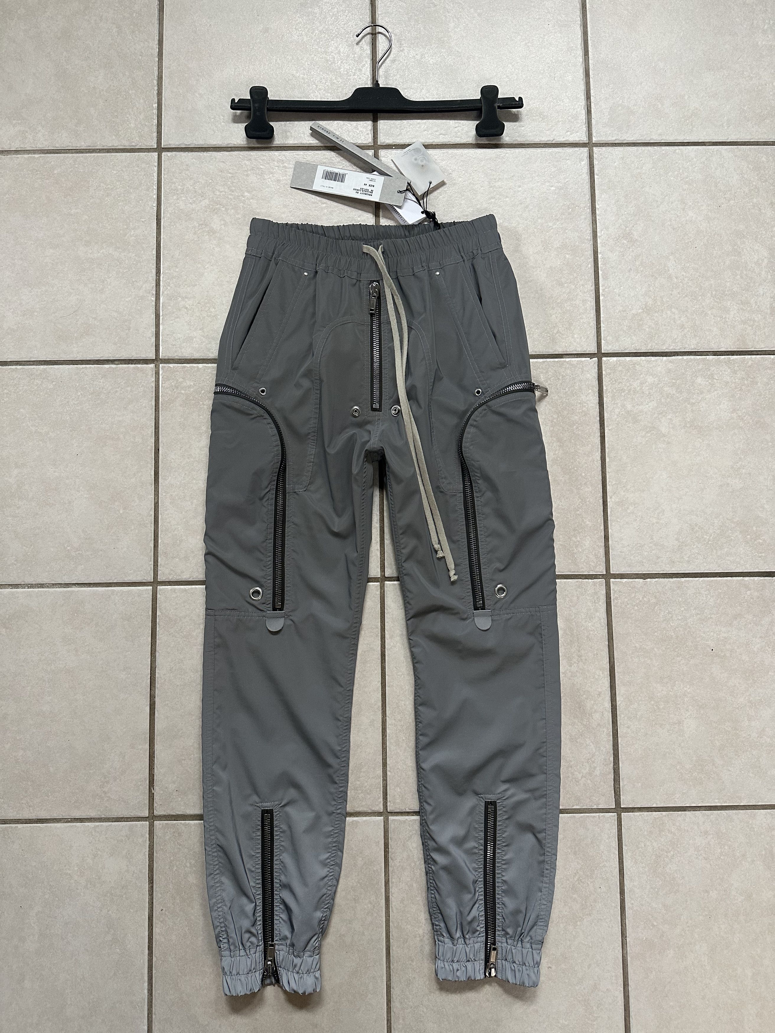 image of Fw22 Rick Owens Bauhaus Cargo Pants In Reflex (Reflective), Men's (Size 28)
