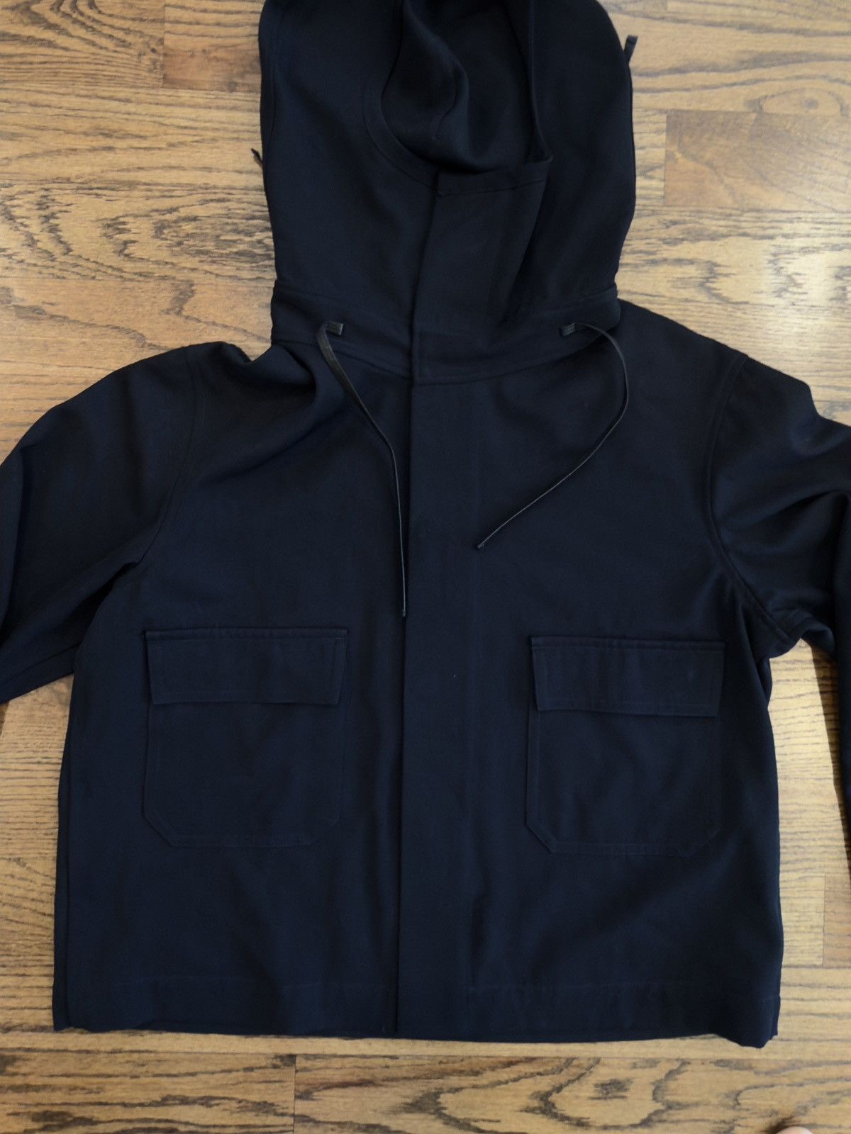 Yohji Yamamoto Yohji Yamamoto Pour Homme 80s Cropped Cargo Hoodie Size US M / EU 48-50 / 2 - 12 Thumbnail
