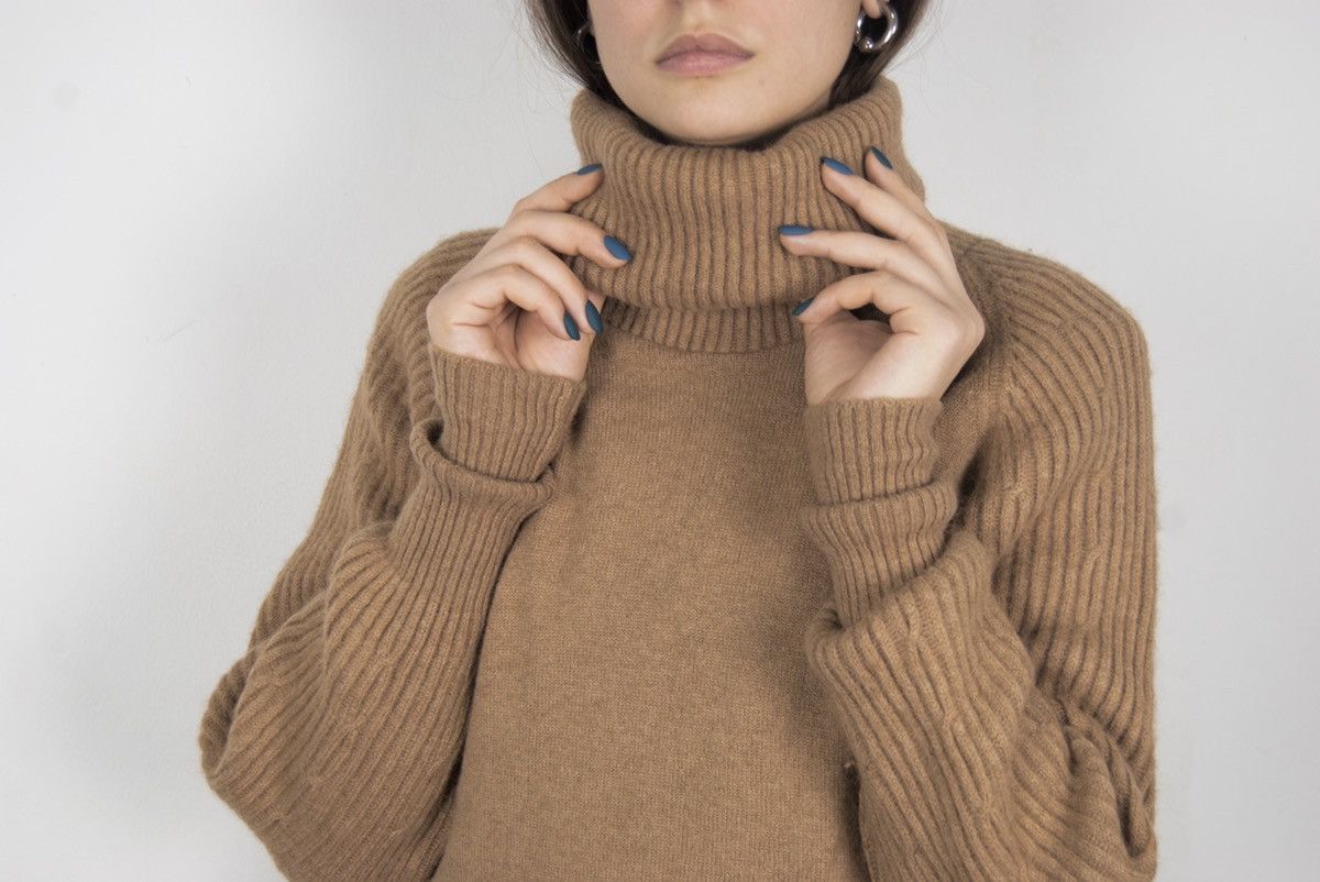 Chanel Chanel Camelhair Long Turtleneck Sweater Tunique Dress Size M / US 6-8 / IT 42-44 - 1 Thumbnail